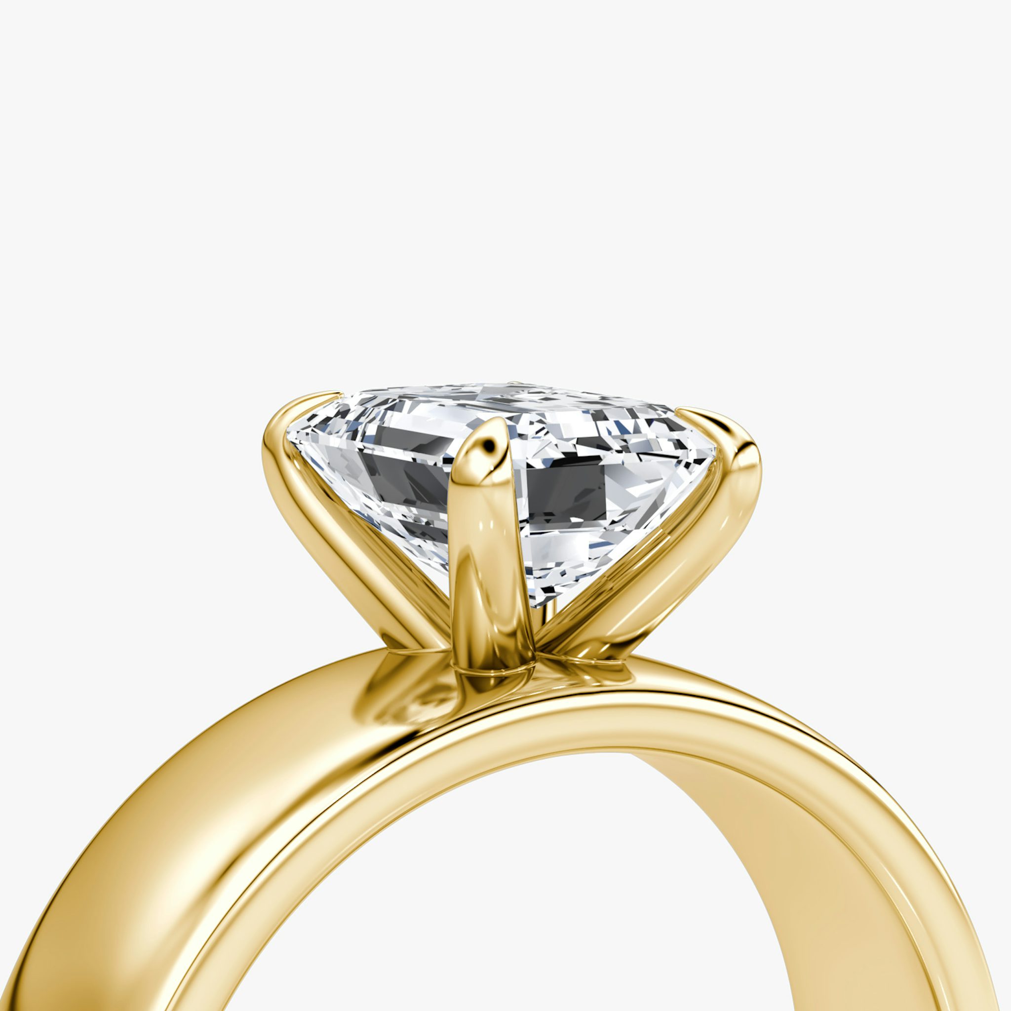 Cigar Band Solitaire | Emerald | 18k | Yellow Gold | bandWidth: 6mm | diamondOrientation: vertical | caratWeight: other