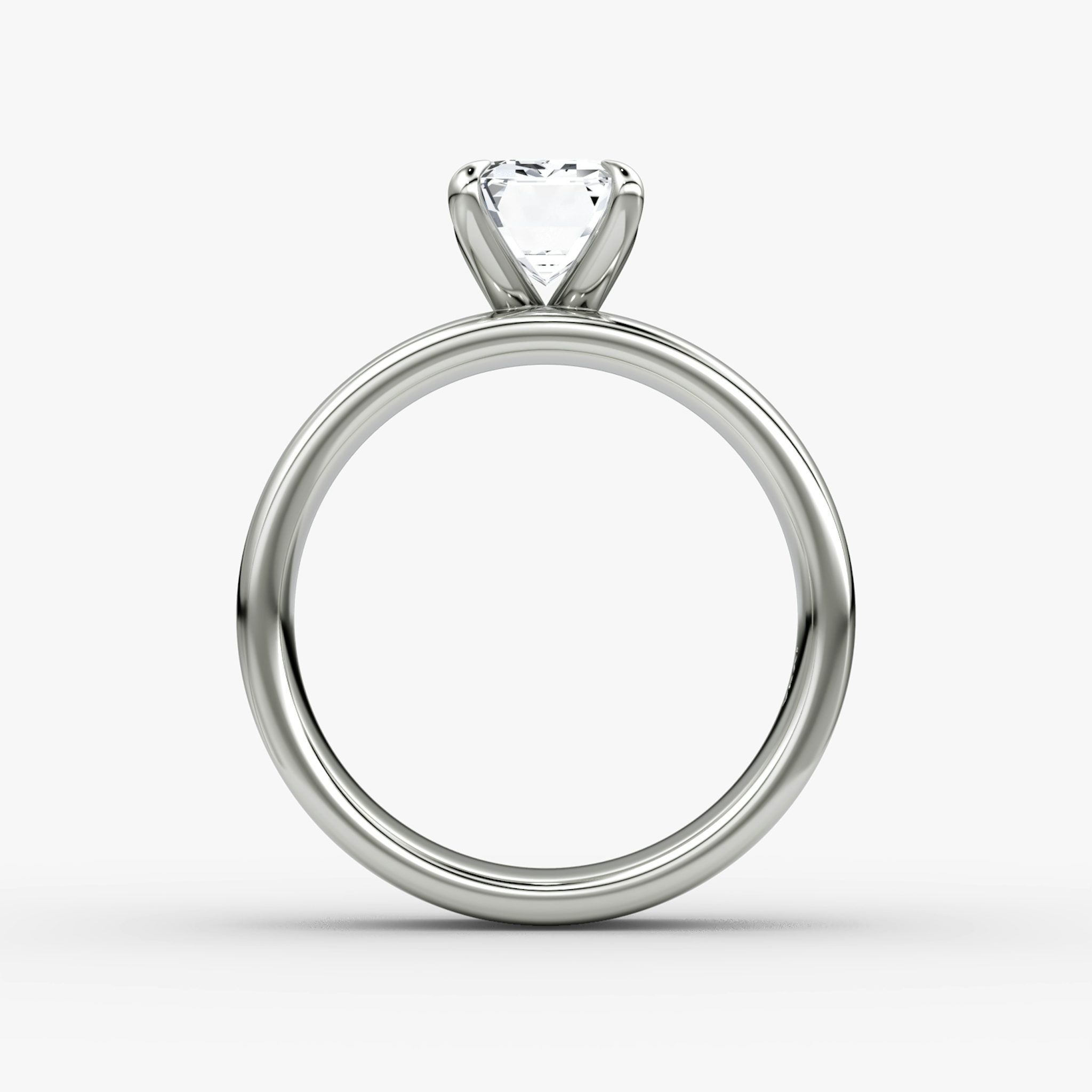 Cigar Band Solitaire | Emerald | Platinum | bandWidth: 6mm | diamondOrientation: vertical | caratWeight: other