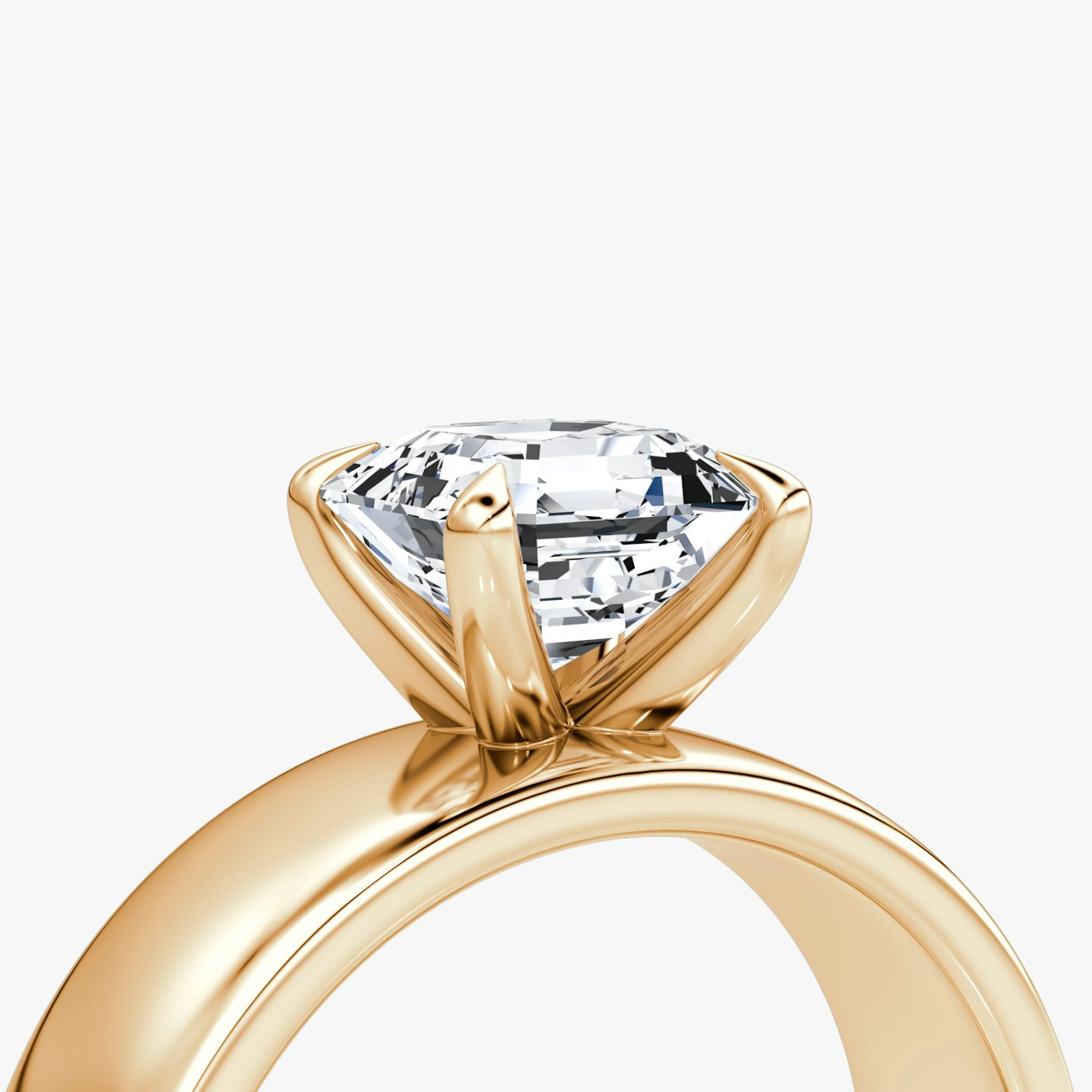 Cigar Band Solitaire | Asscher | 14k | Rose Gold | bandWidth: 6mm | diamondOrientation: vertical | caratWeight: other