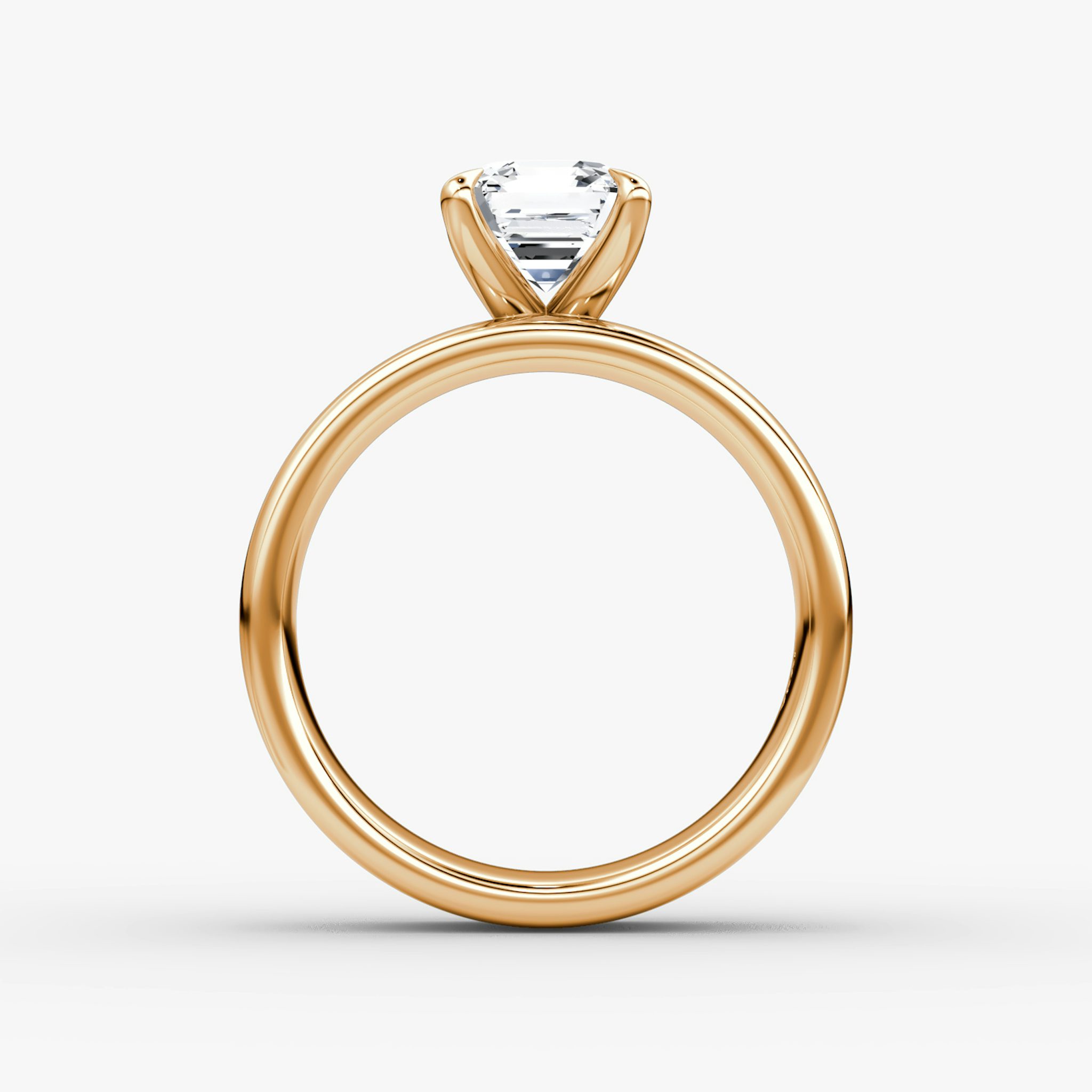 Cigar Band Solitaire | Asscher | 14k | Rose Gold | bandWidth: 6mm | diamondOrientation: vertical | caratWeight: other