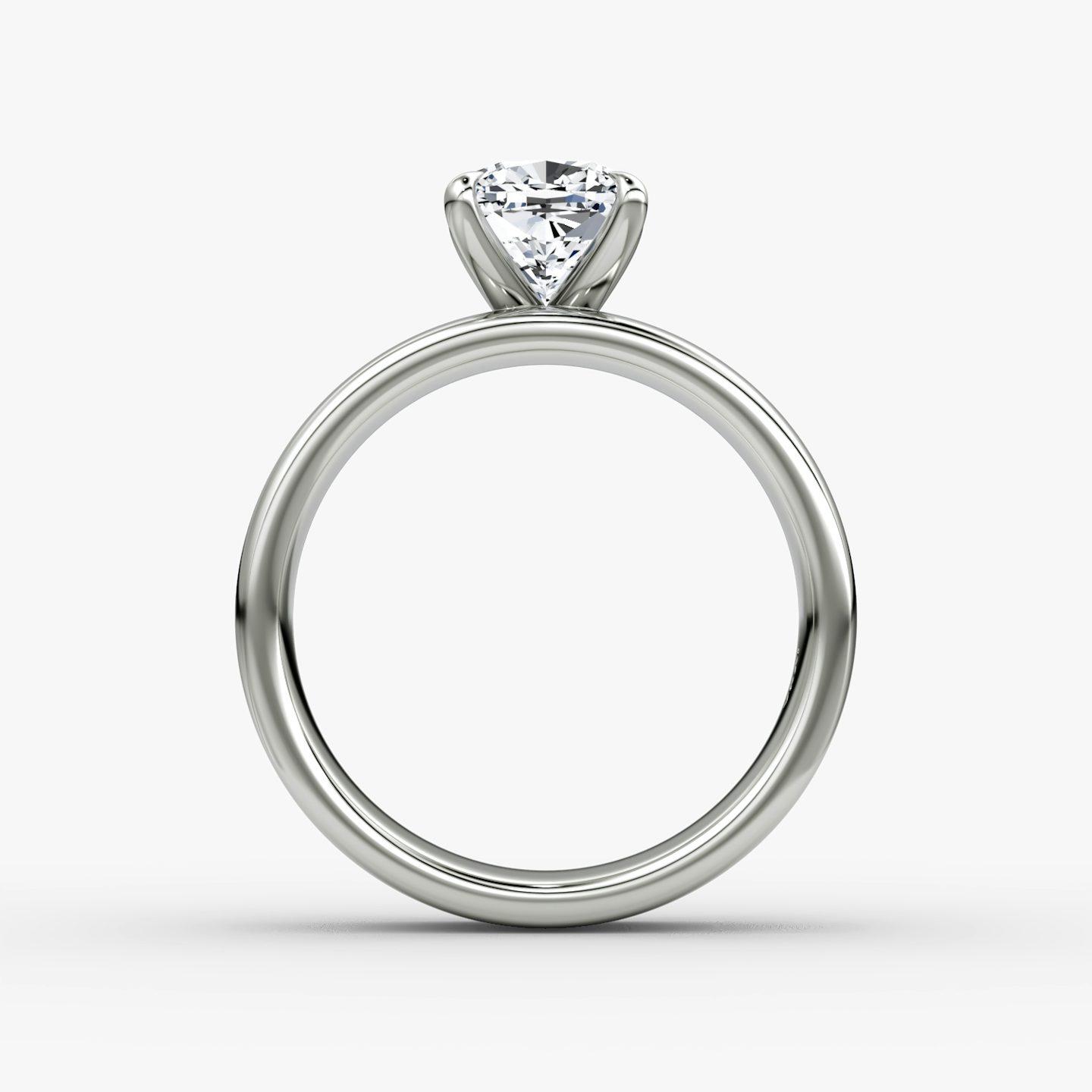 Cigar Band Solitaire | Cushion | Platinum | bandWidth: 6mm | diamondOrientation: vertical | caratWeight: other