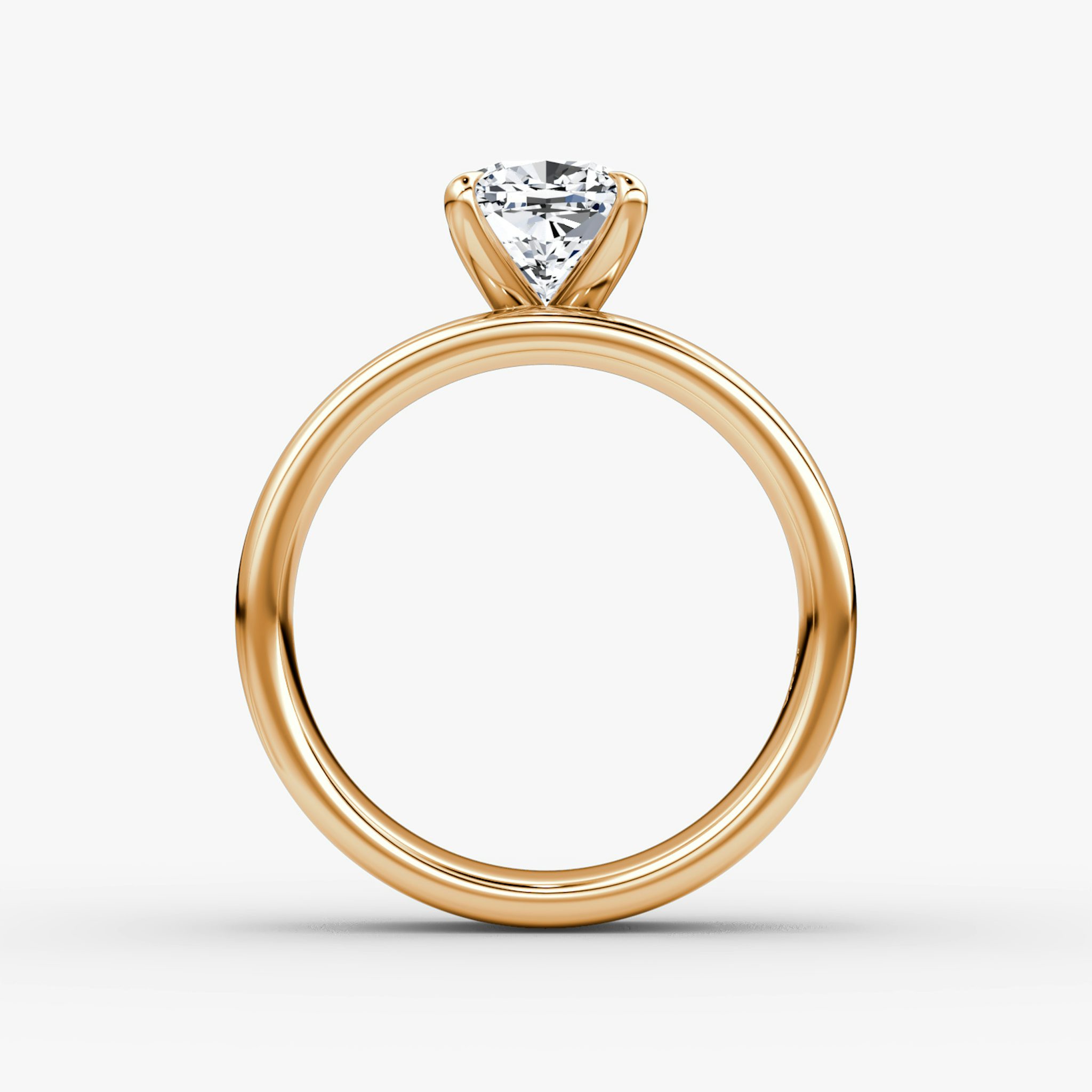 Cigar Band Solitaire | Cushion | 14k | Rose Gold | bandWidth: 6mm | diamondOrientation: vertical | caratWeight: other
