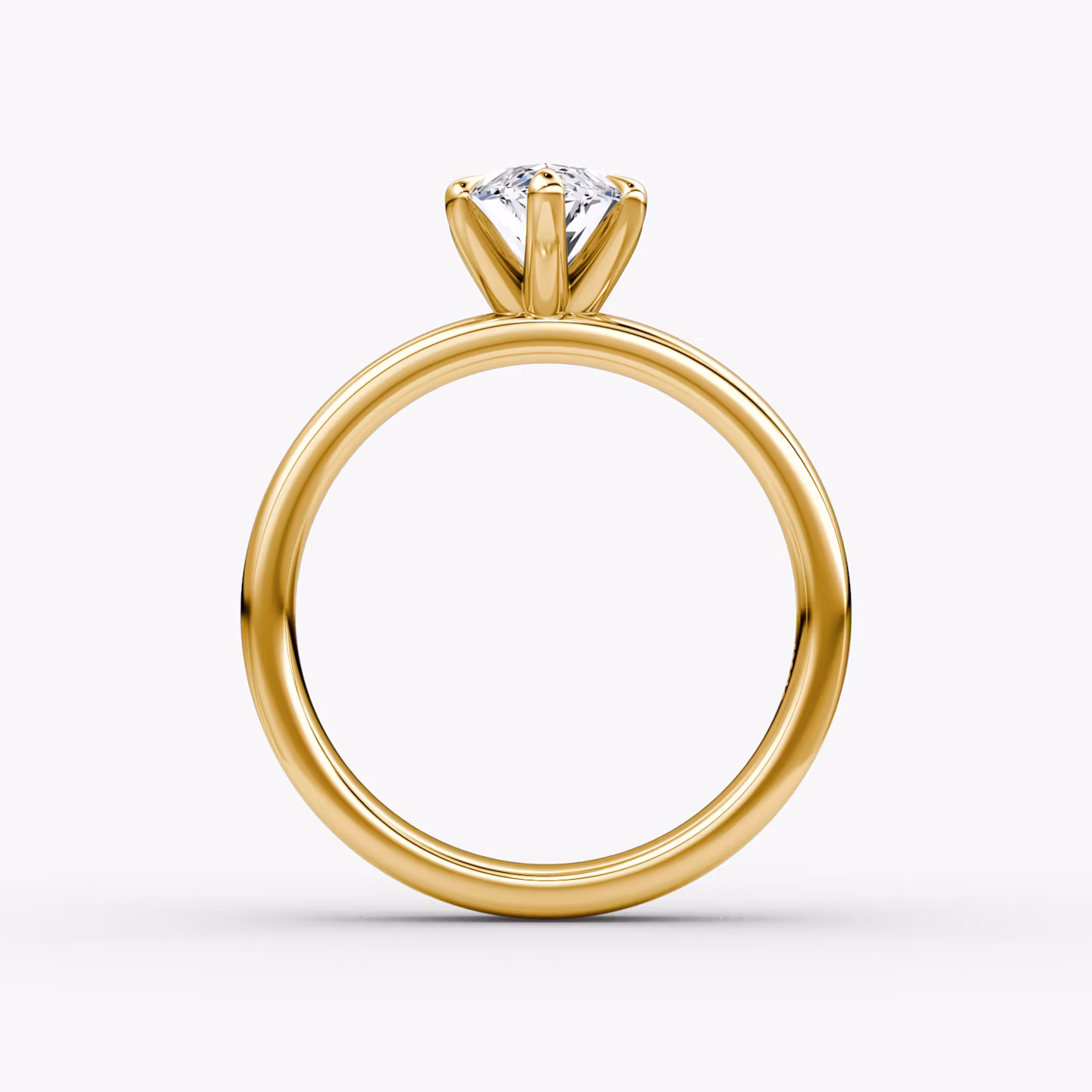 Solitaire Cigar Band | Marquise | 18k | Or jaune | bandWidth: 4mm | diamondOrientation: vertical | caratWeight: other