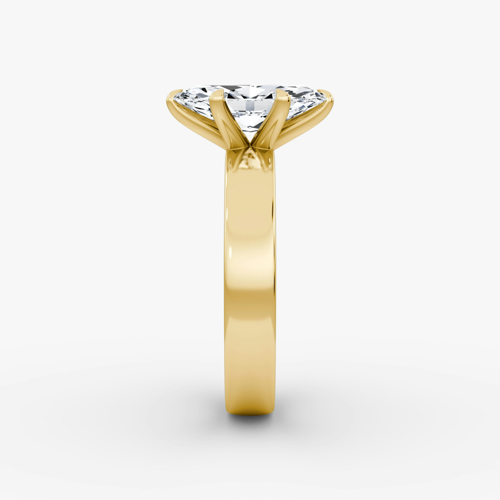 Cigar Band Solitaire | Marquise | 18k | Yellow Gold | bandWidth: 4mm | diamondOrientation: vertical | caratWeight: other