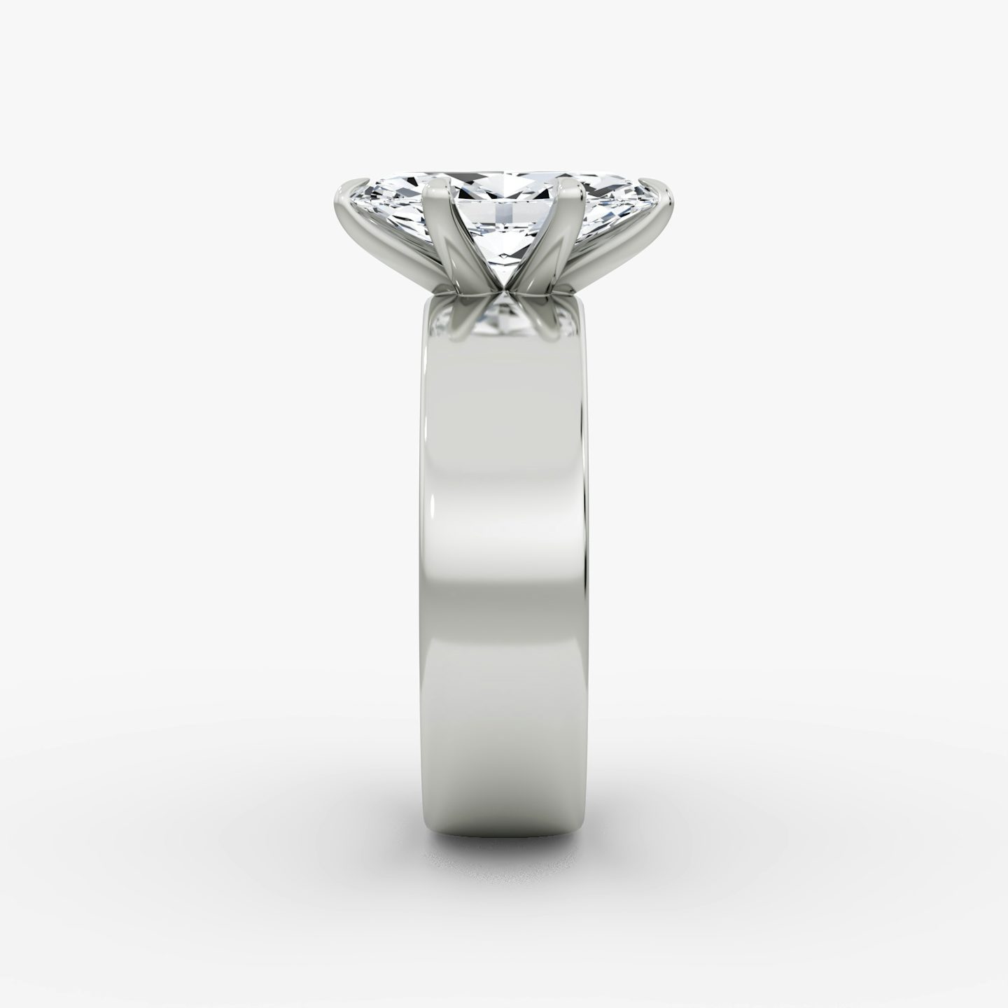 Cigar Band Solitaire | Marquise | Platinum | bandWidth: 6mm | diamondOrientation: vertical | caratWeight: other