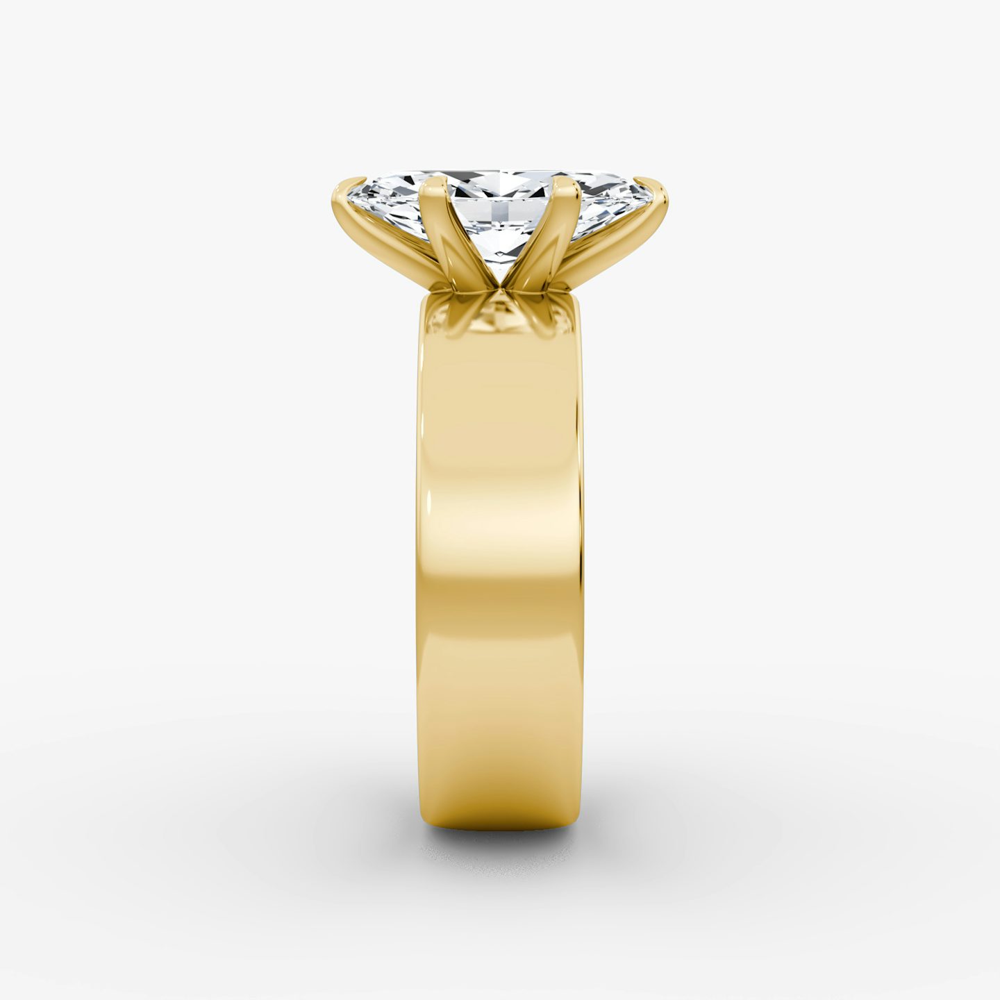 Cigar Band Solitaire | Marquise | 18k | Yellow Gold | bandWidth: 6mm | diamondOrientation: vertical | caratWeight: other