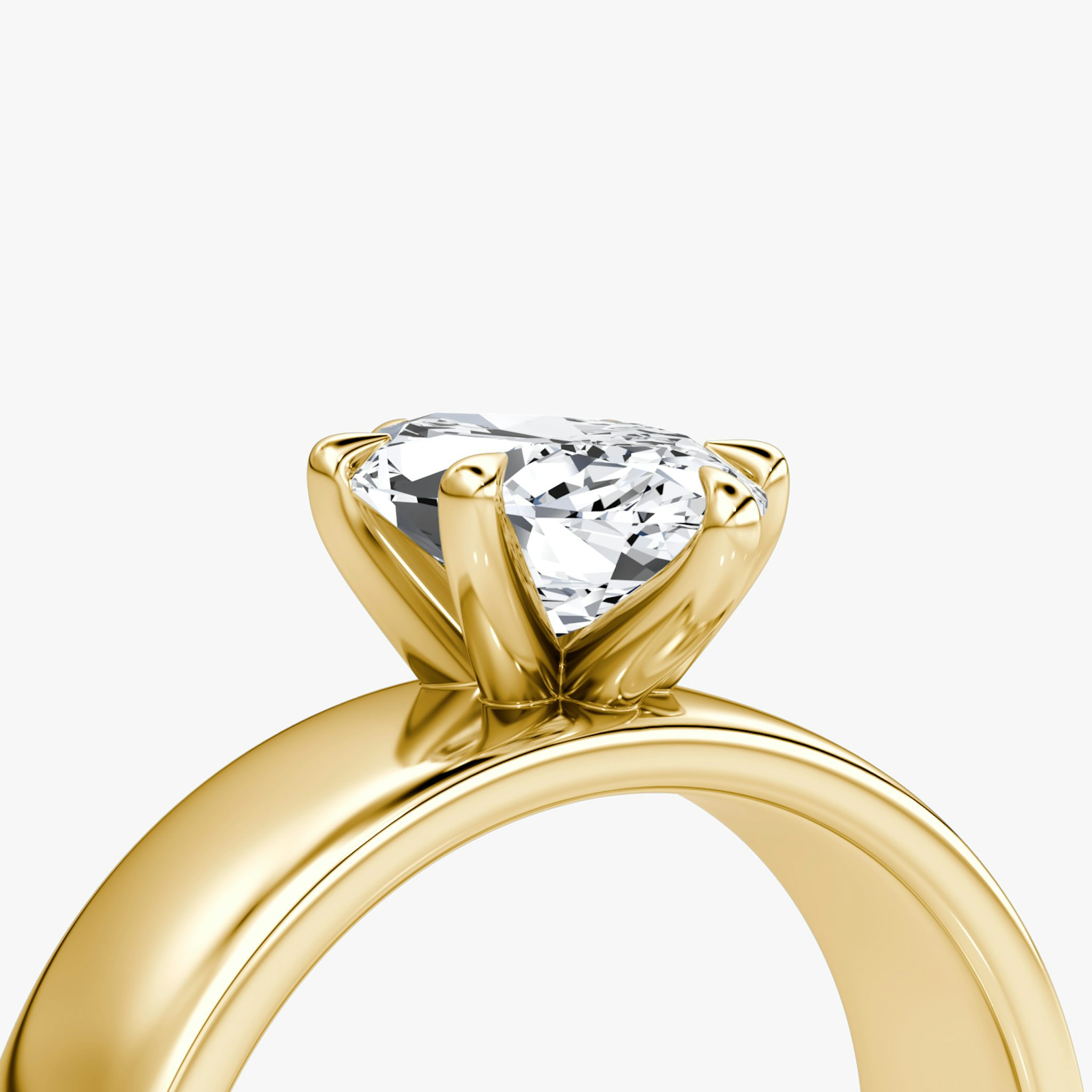 Cigar Band Solitaire | Marquise | 18k | Yellow Gold | bandWidth: 6mm | diamondOrientation: vertical | caratWeight: other