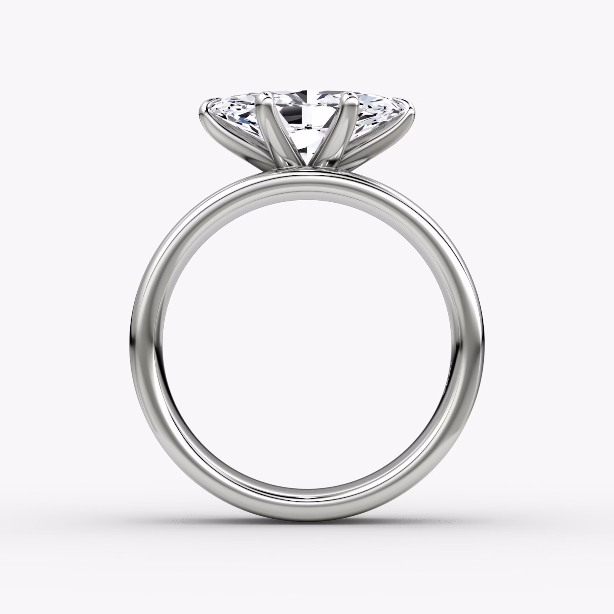 Cigar Band Solitaire | Marquise | Platinum | bandWidth: 6mm | diamondOrientation: horizontal | caratWeight: other