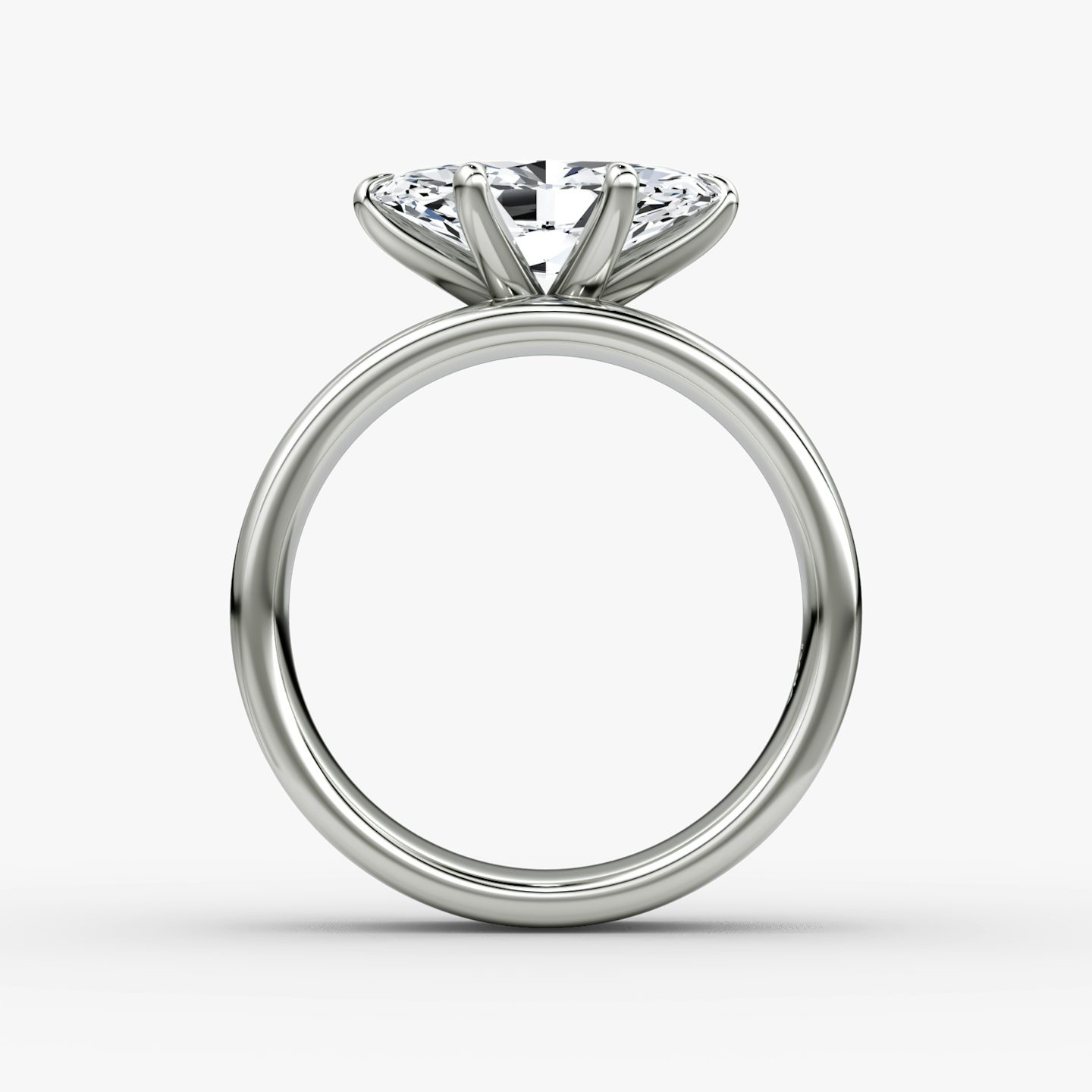 Cigar Band Solitaire | Marquise | 18k | White Gold | bandWidth: 6mm | diamondOrientation: horizontal | caratWeight: other