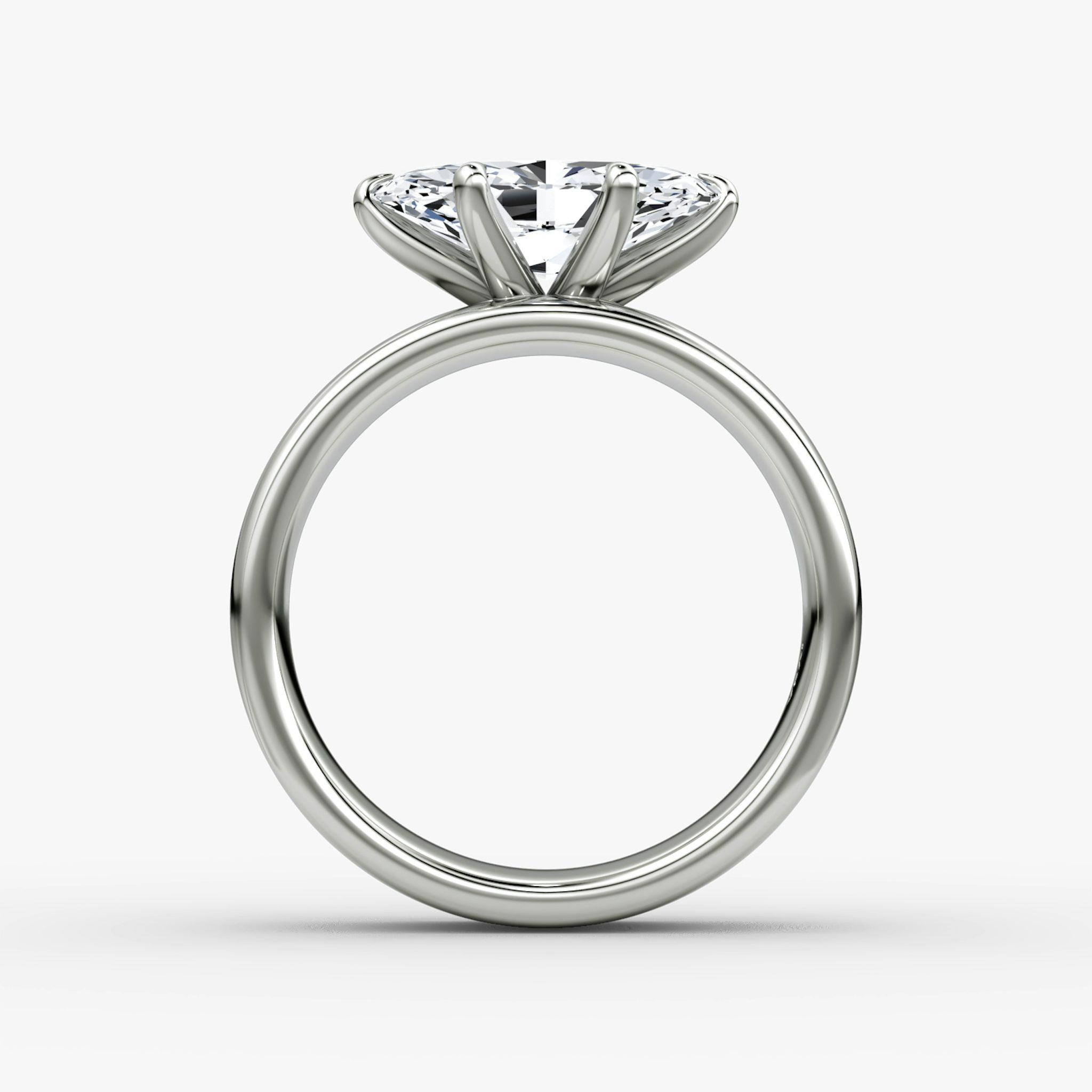 Cigar Band Solitaire | Marquise | Platinum | bandWidth: 6mm | diamondOrientation: horizontal | caratWeight: other
