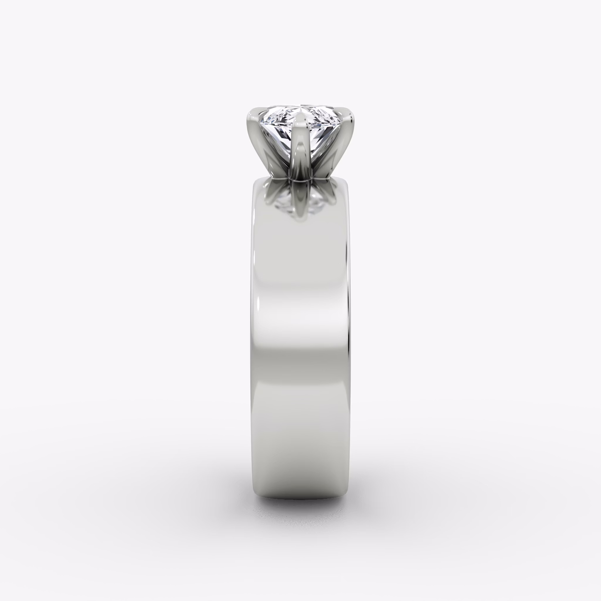 Cigar Band Solitaire | Marquise | Platinum | bandWidth: 6mm | diamondOrientation: horizontal | caratWeight: other