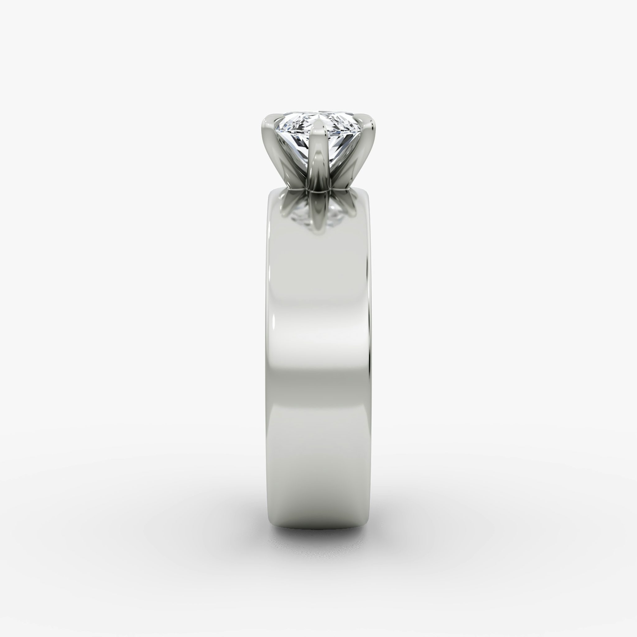 Cigar Band Solitaire | Marquise | Platinum | bandWidth: 6mm | diamondOrientation: horizontal | caratWeight: other