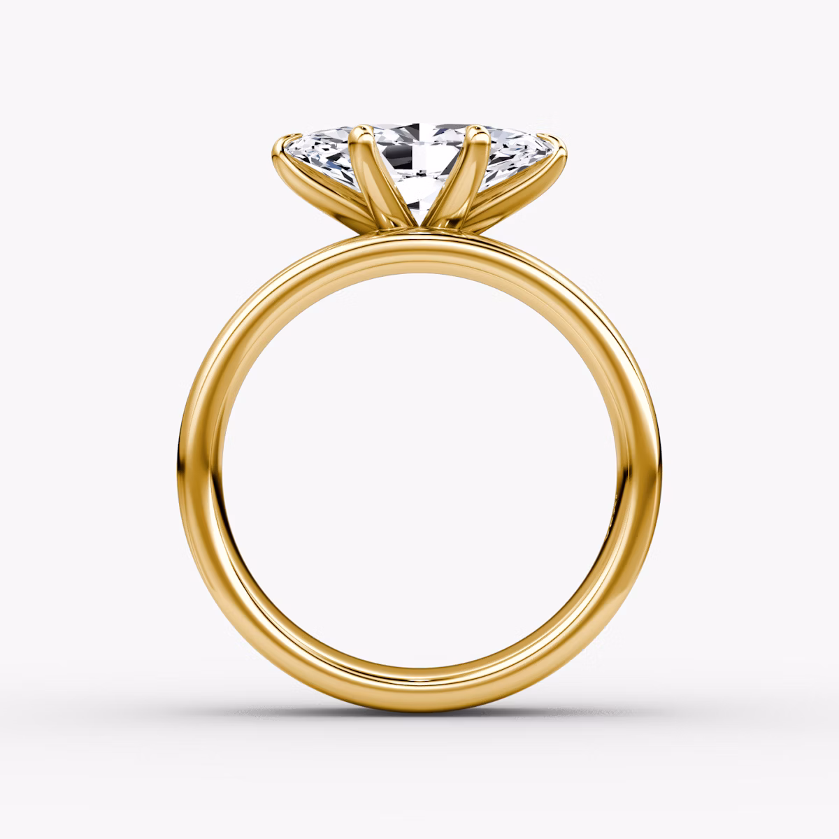 Cigar Band Solitaire | Marquise | 18k | Yellow Gold | bandWidth: 6mm | diamondOrientation: horizontal | caratWeight: other