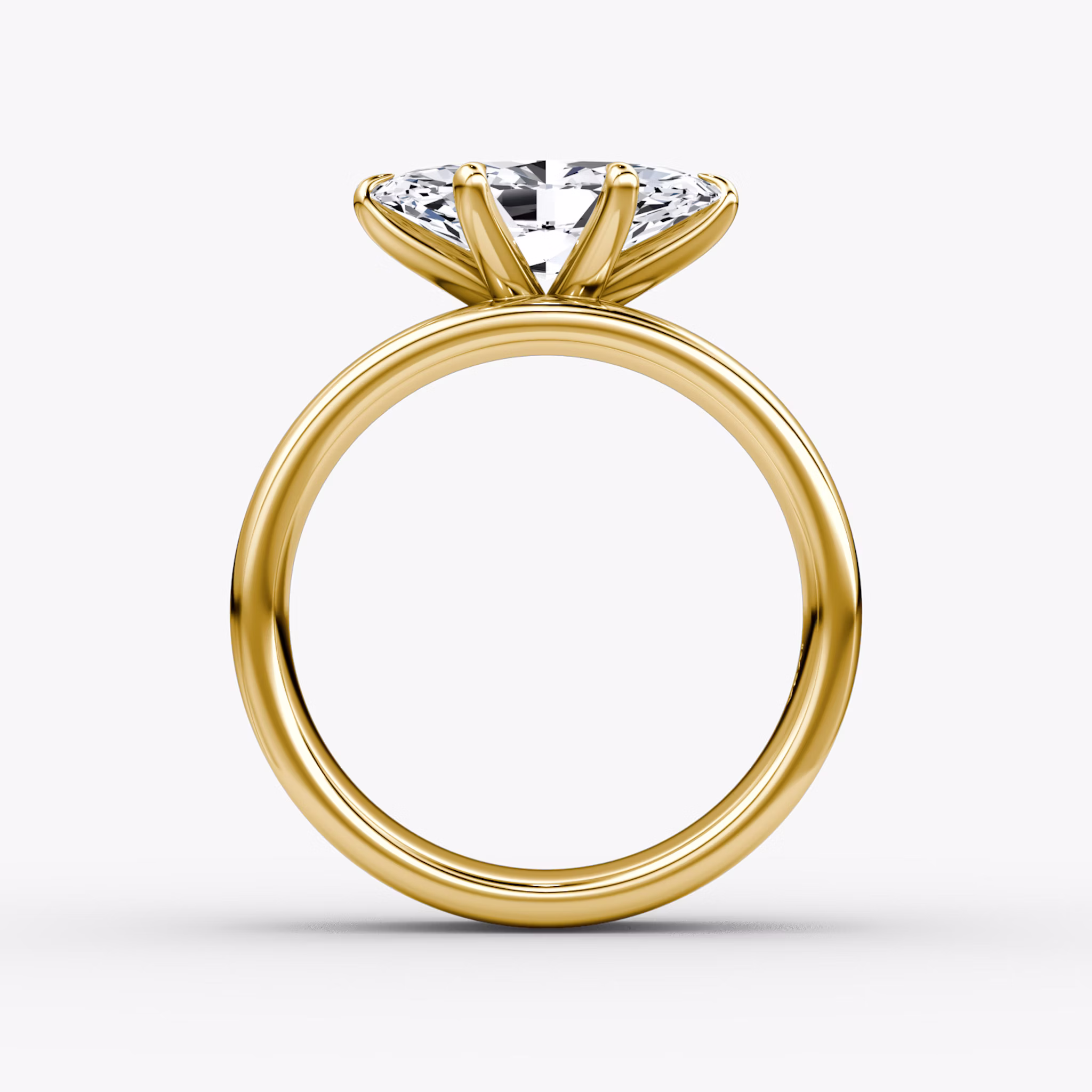 Cigar Band Solitaire | Marquise | 18k | Yellow Gold | bandWidth: 6mm | diamondOrientation: horizontal | caratWeight: other