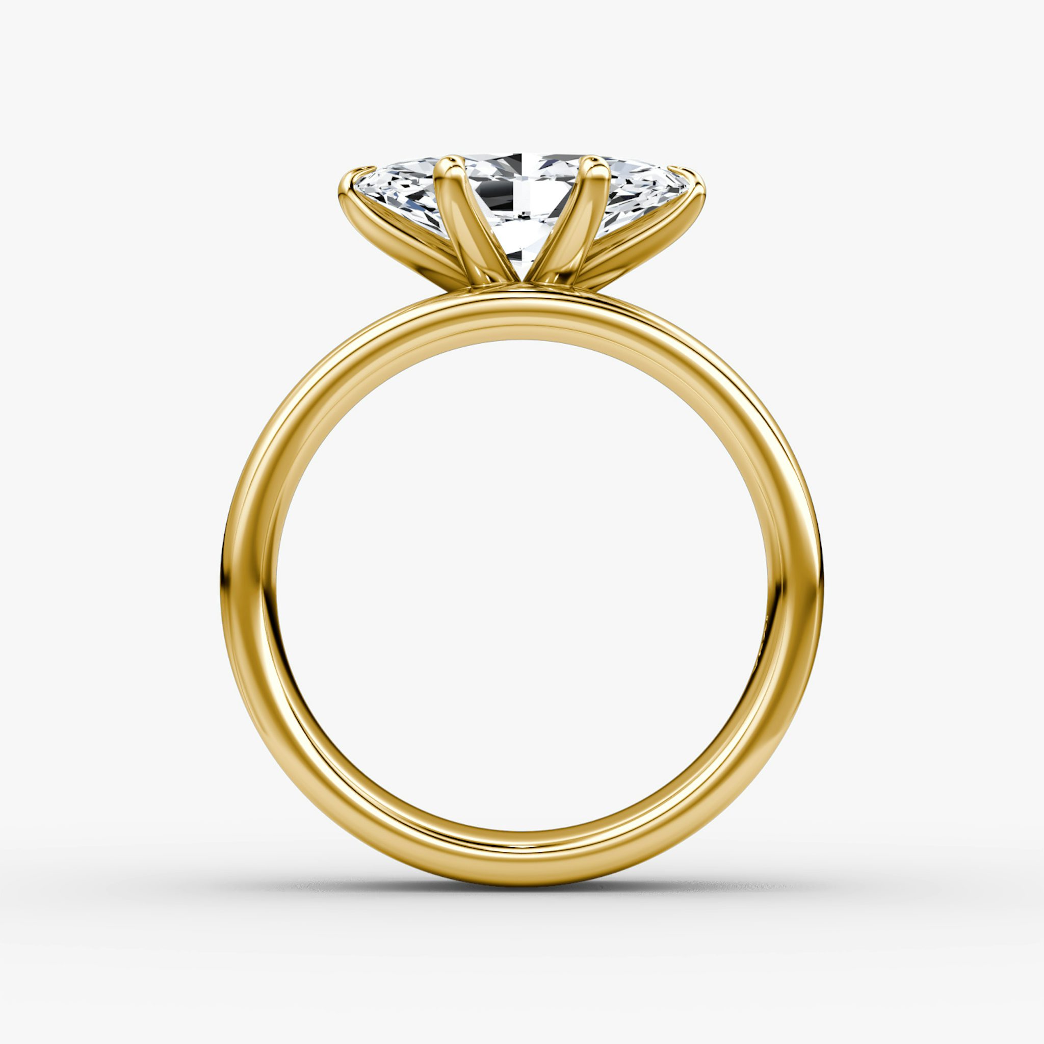 Cigar Band Solitaire | Marquise | 18k | Yellow Gold | bandWidth: 6mm | diamondOrientation: horizontal | caratWeight: other