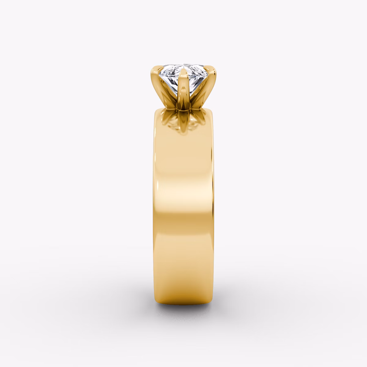 Cigar Band Solitaire | Marquise | 18k | Yellow Gold | bandWidth: 6mm | diamondOrientation: horizontal | caratWeight: other