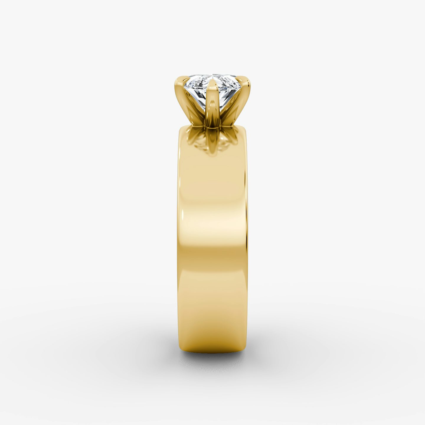 Cigar Band Solitaire | Marquise | 18k | Yellow Gold | bandWidth: 6mm | diamondOrientation: horizontal | caratWeight: other