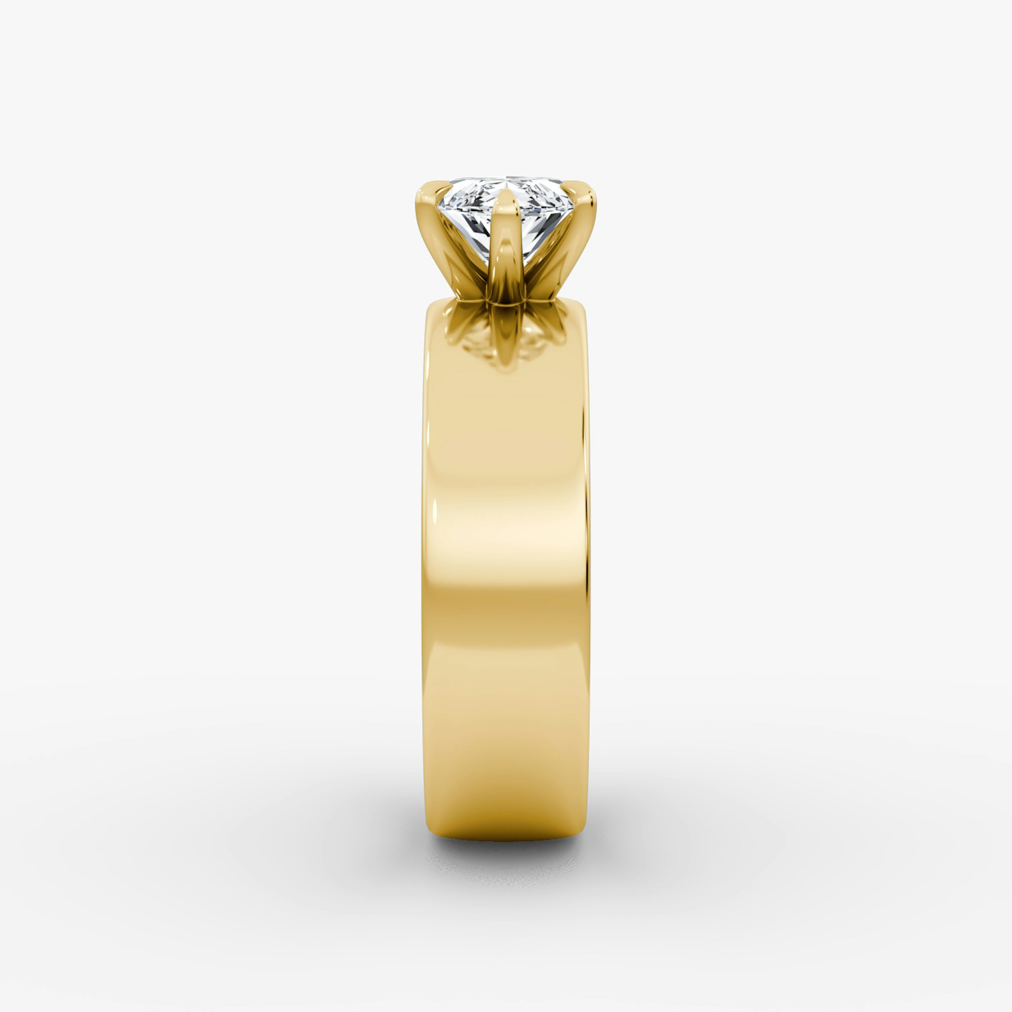 Cigar Band Solitaire | Marquise | 18k | Yellow Gold | bandWidth: 6mm | diamondOrientation: horizontal | caratWeight: other