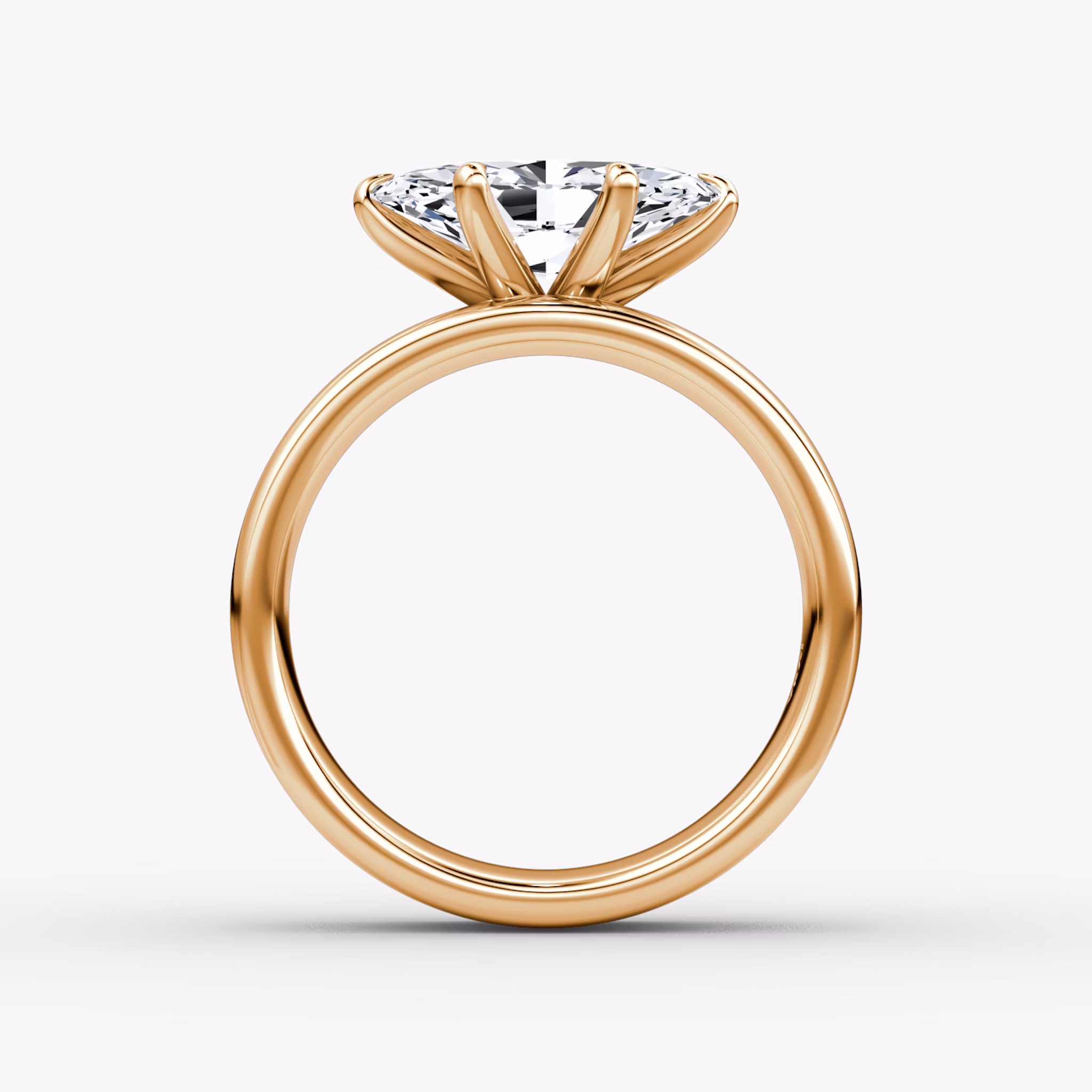 Cigar Band Solitaire | Marquise | 14k | Rose Gold | bandWidth: 6mm | diamondOrientation: horizontal | caratWeight: other