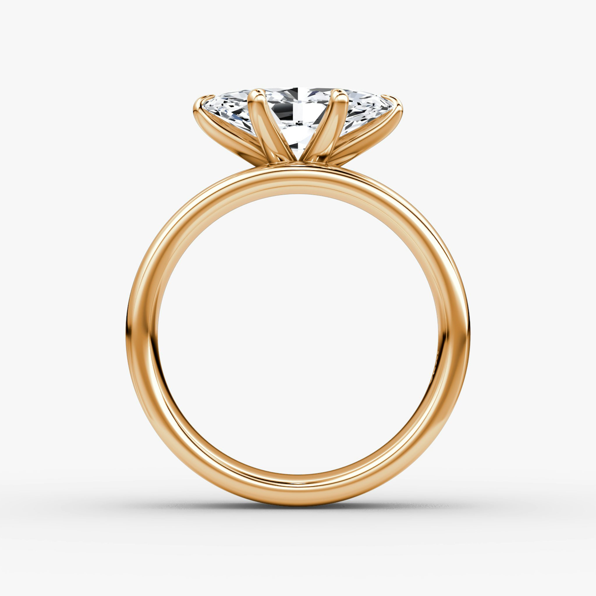 Cigar Band Solitaire | Marquise | 14k | Rose Gold | bandWidth: 6mm | diamondOrientation: horizontal | caratWeight: other