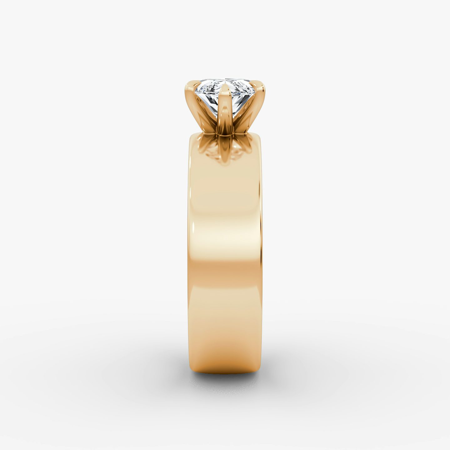 Cigar Band Solitaire | Marquise | 14k | Rose Gold | bandWidth: 6mm | diamondOrientation: horizontal | caratWeight: other