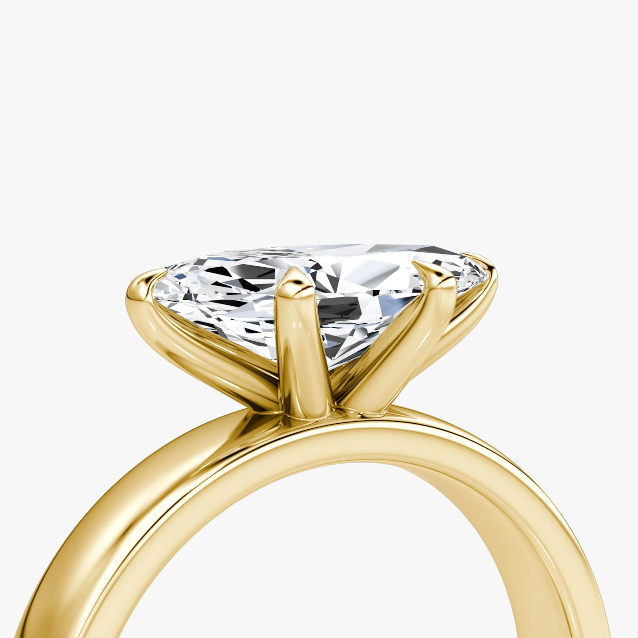 Cigar Band Solitaire | Marquise | 18k | Yellow Gold | bandWidth: 4mm | diamondOrientation: horizontal | caratWeight: other