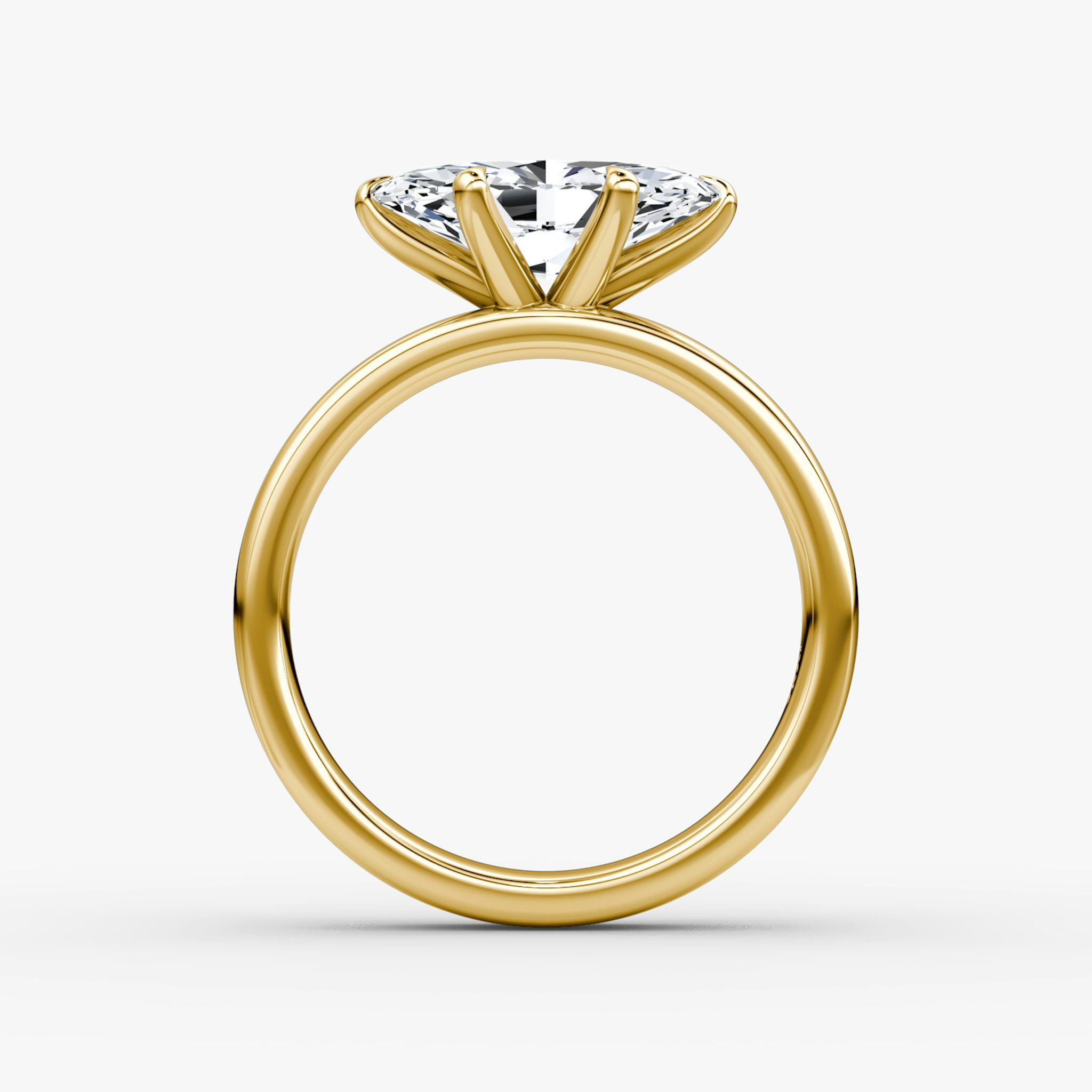 Cigar Band Solitaire | Marquise | 18k | Yellow Gold | bandWidth: 4mm | diamondOrientation: horizontal | caratWeight: other