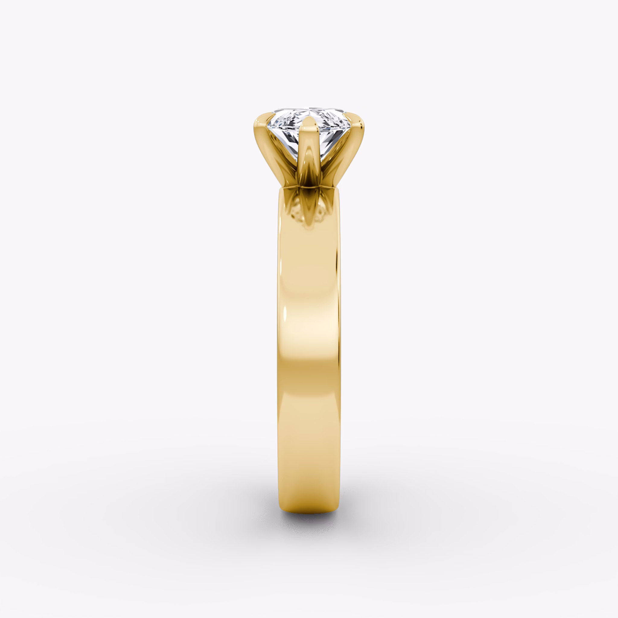 Cigar Band Solitaire | Marquise | 18k | Yellow Gold | bandWidth: 4mm | diamondOrientation: horizontal | caratWeight: other