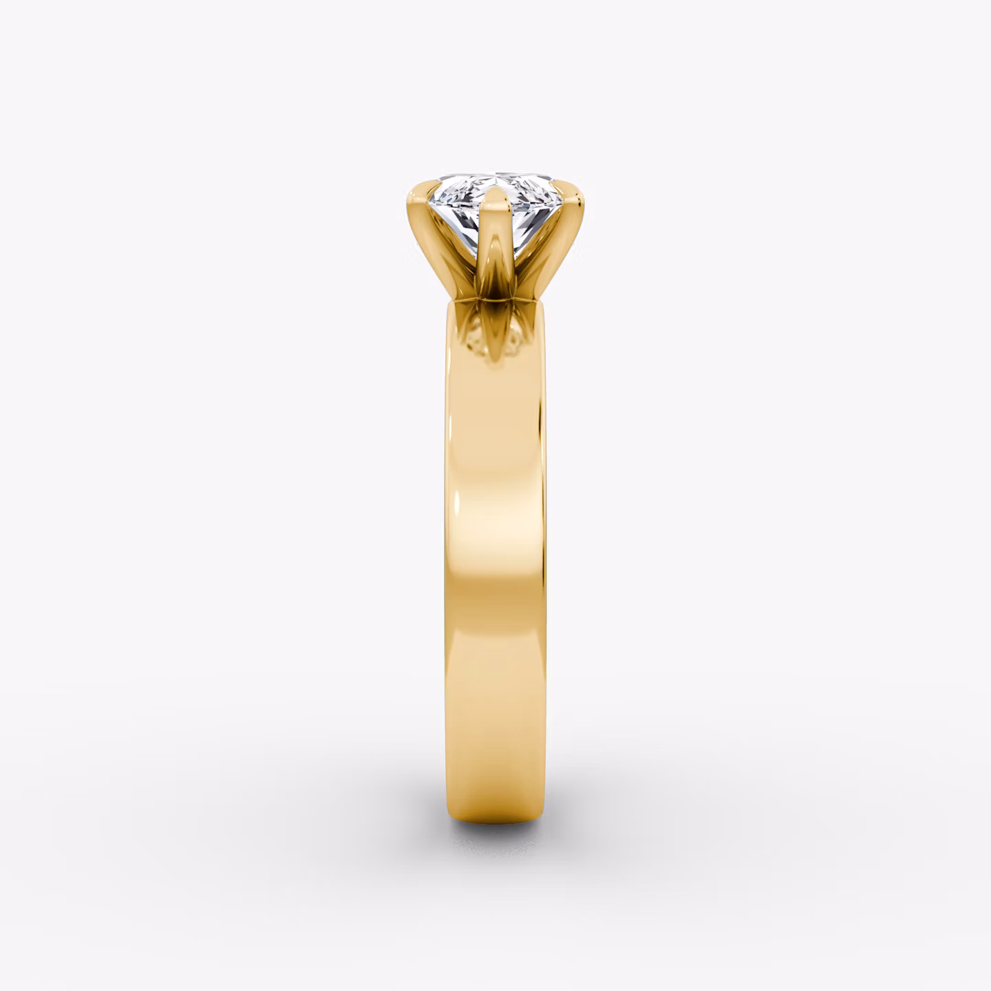 Cigar Band Solitaire | Marquise | 18k | Yellow Gold | bandWidth: 4mm | diamondOrientation: horizontal | caratWeight: other