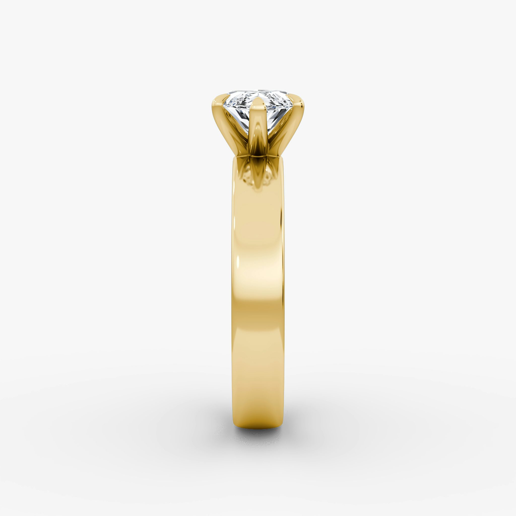 Cigar Band Solitaire | Marquise | 18k | Yellow Gold | bandWidth: 4mm | diamondOrientation: horizontal | caratWeight: other