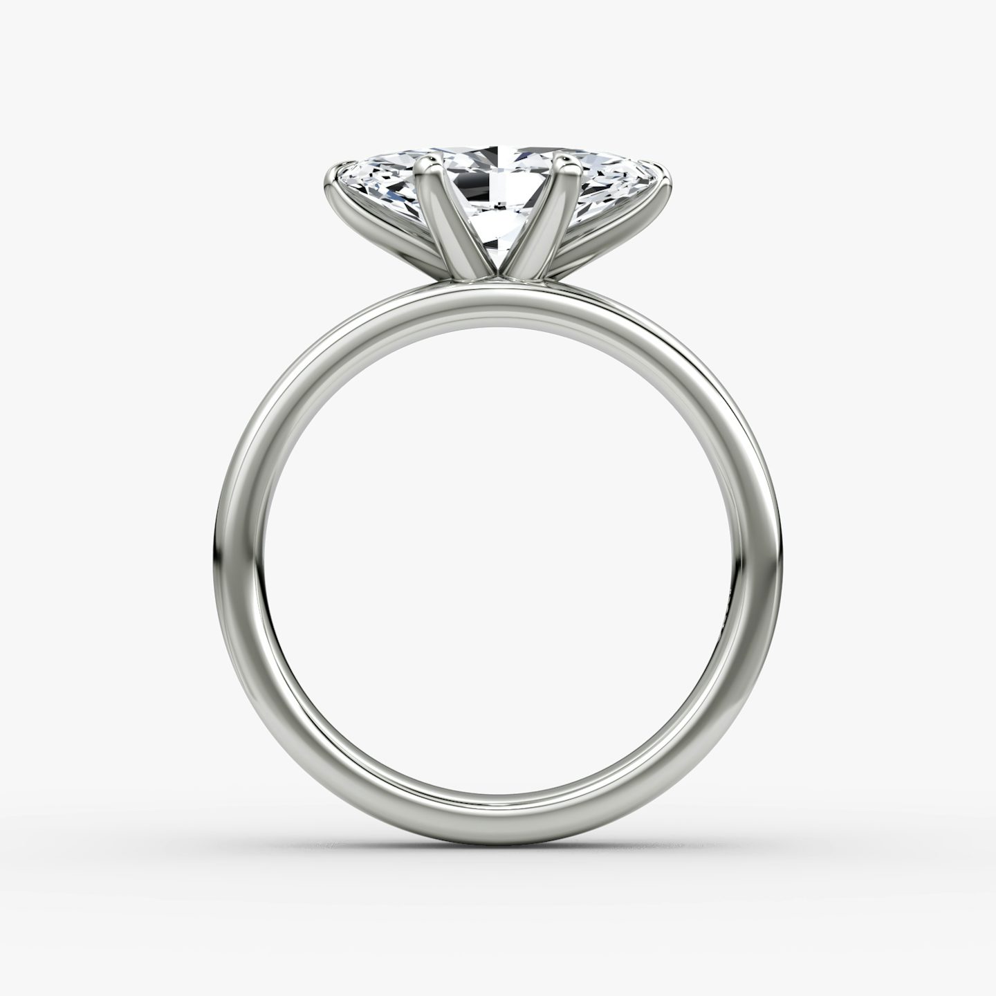 Solitaire Cigar Band | Marquise | 18k | Or blanc | bandWidth: 4mm | diamondOrientation: horizontal | caratWeight: other