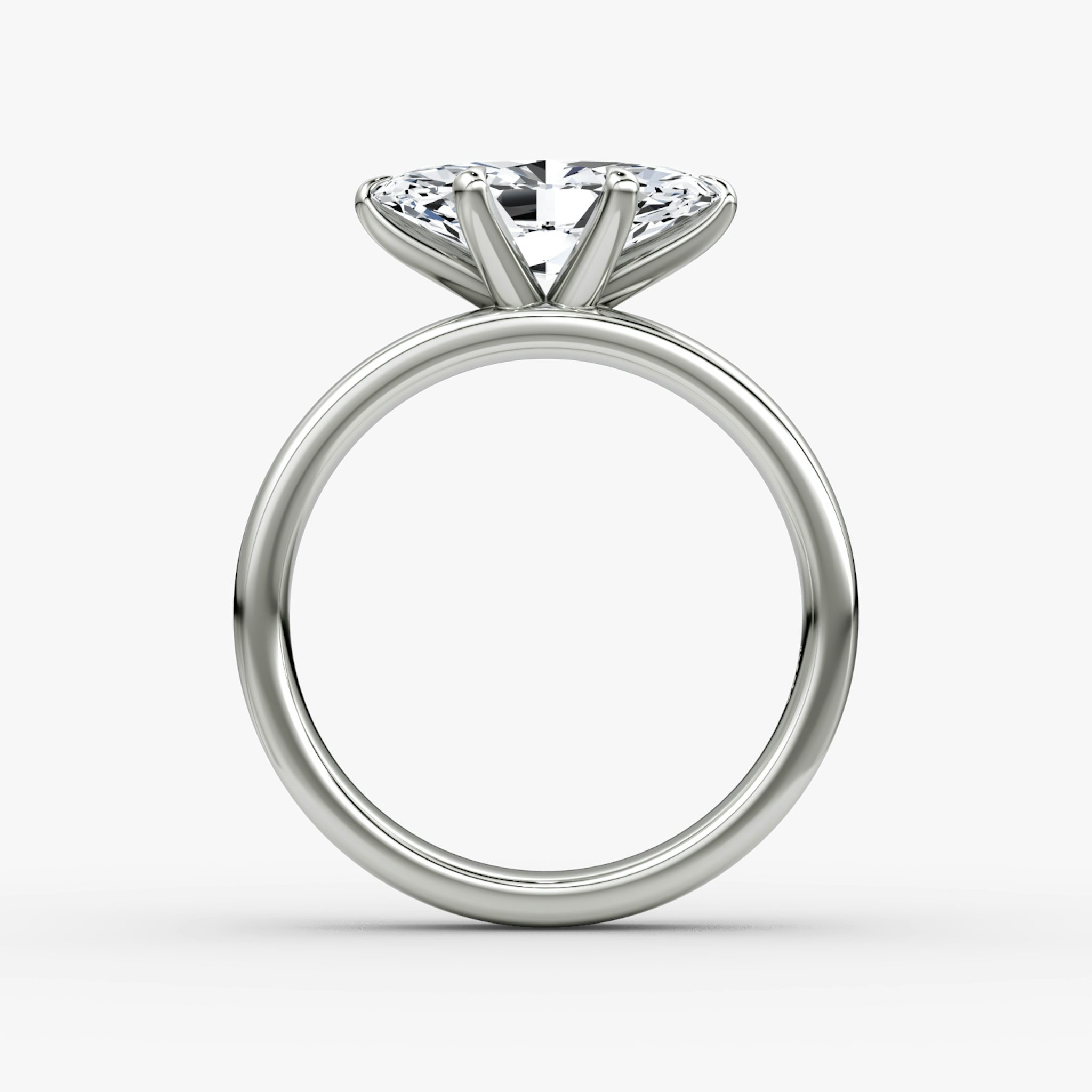 Cigar Band Solitaire | Marquise | 18k | White Gold | bandWidth: 4mm | diamondOrientation: horizontal | caratWeight: other