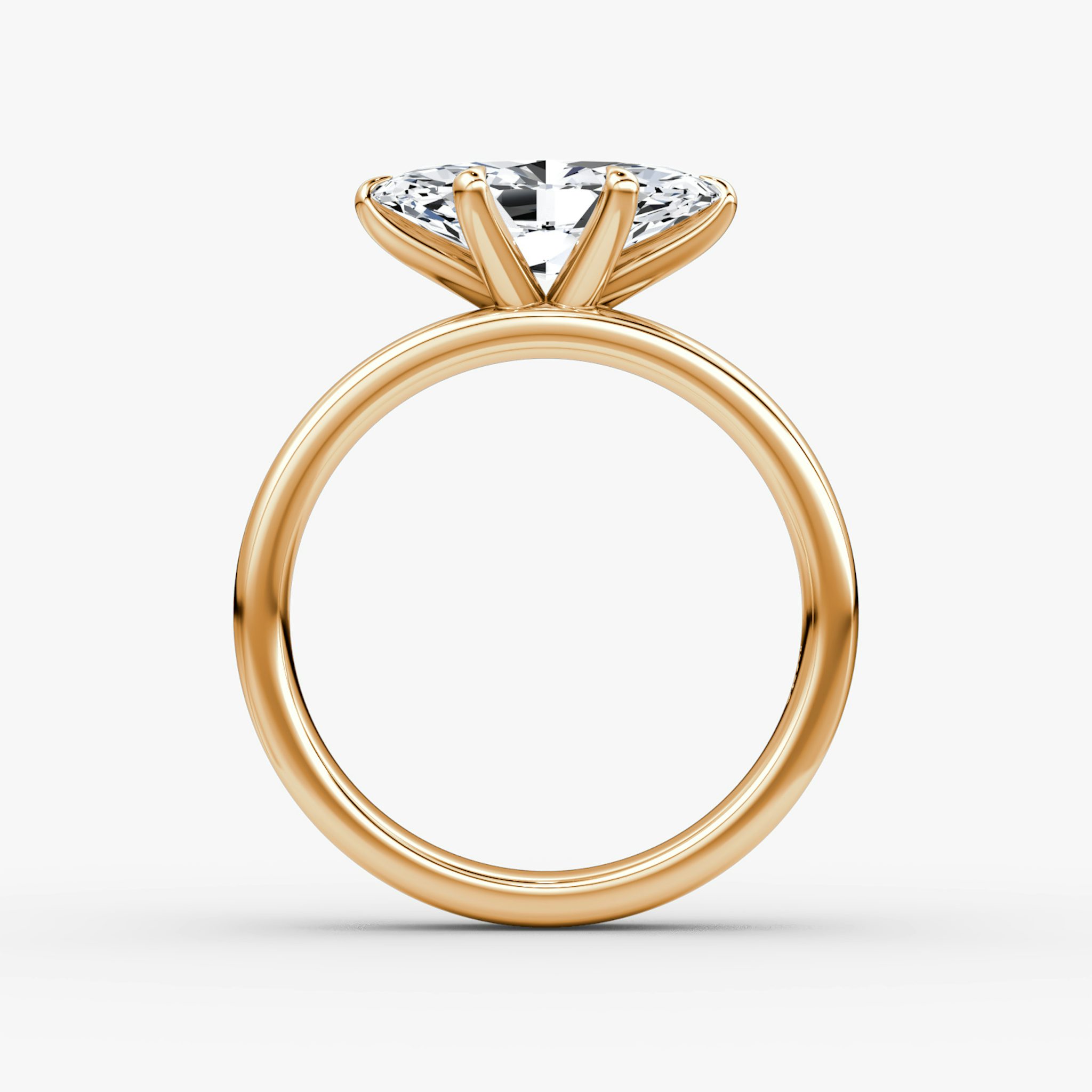 Cigar Band Solitaire | Marquise | 14k | Rose Gold | bandWidth: 4mm | diamondOrientation: horizontal | caratWeight: other
