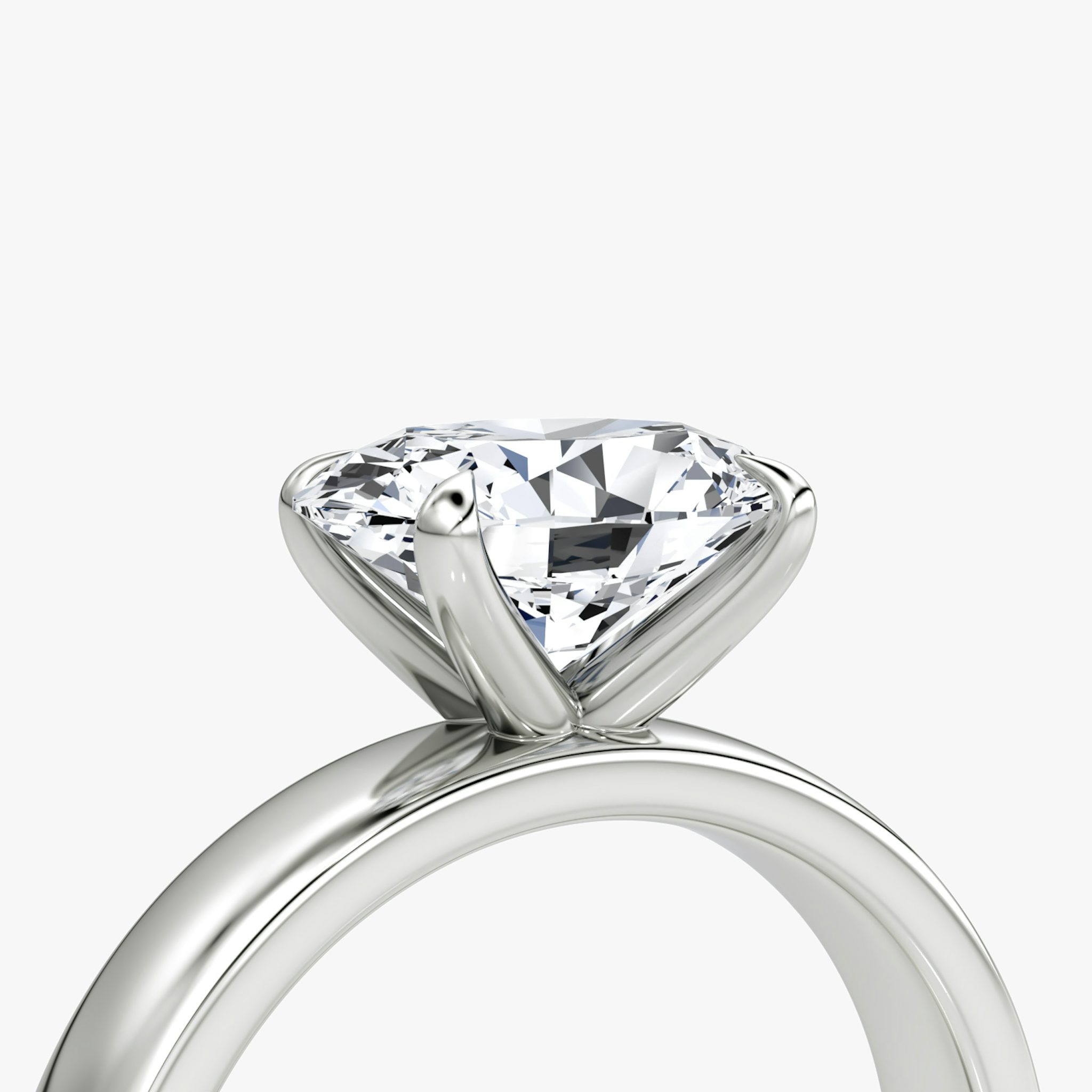 Cigar Band Solitaire | Oval | Platinum | bandWidth: 4mm | diamondOrientation: horizontal | caratWeight: other