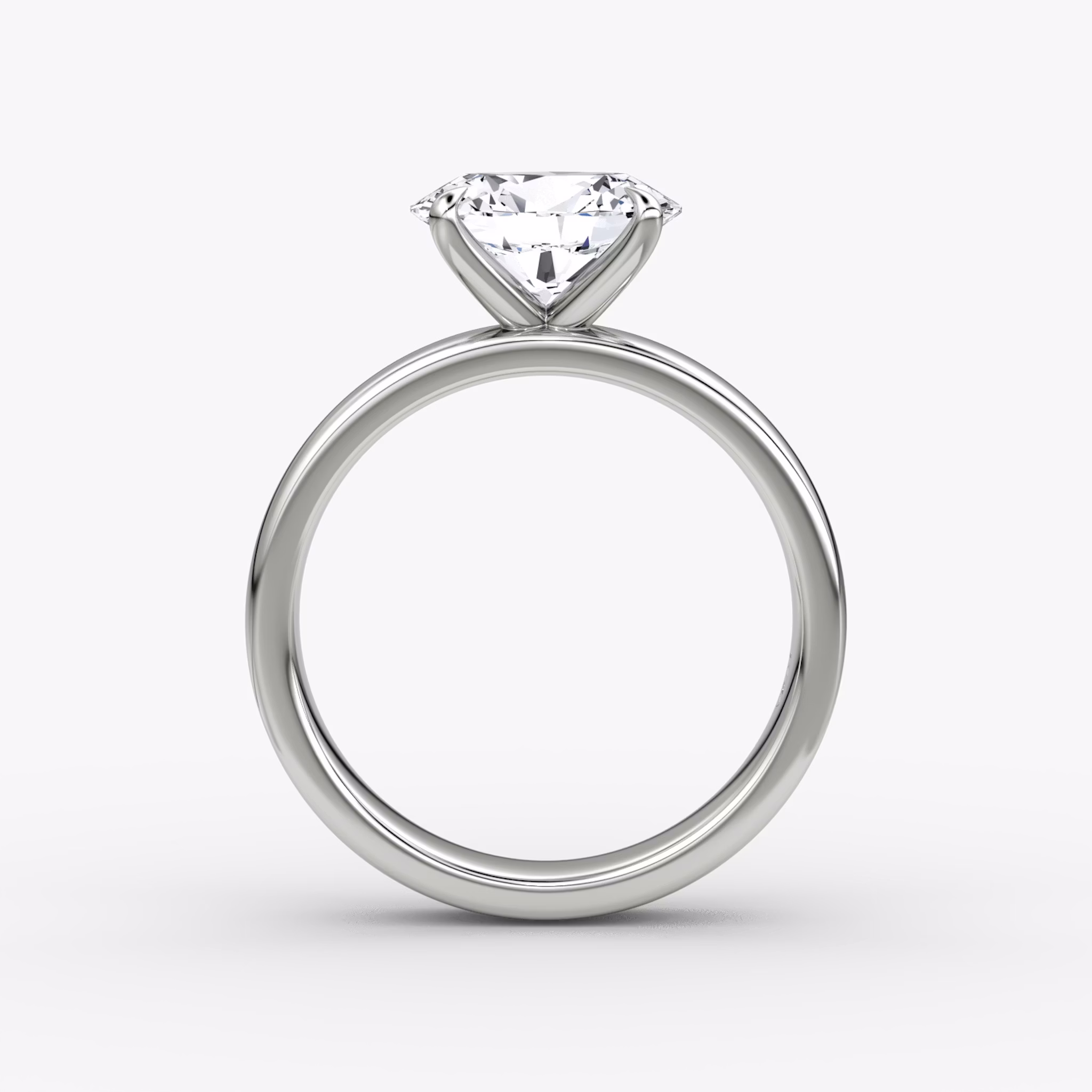 Cigar Band Solitaire | Oval | Platinum | bandWidth: 4mm | diamondOrientation: horizontal | caratWeight: other