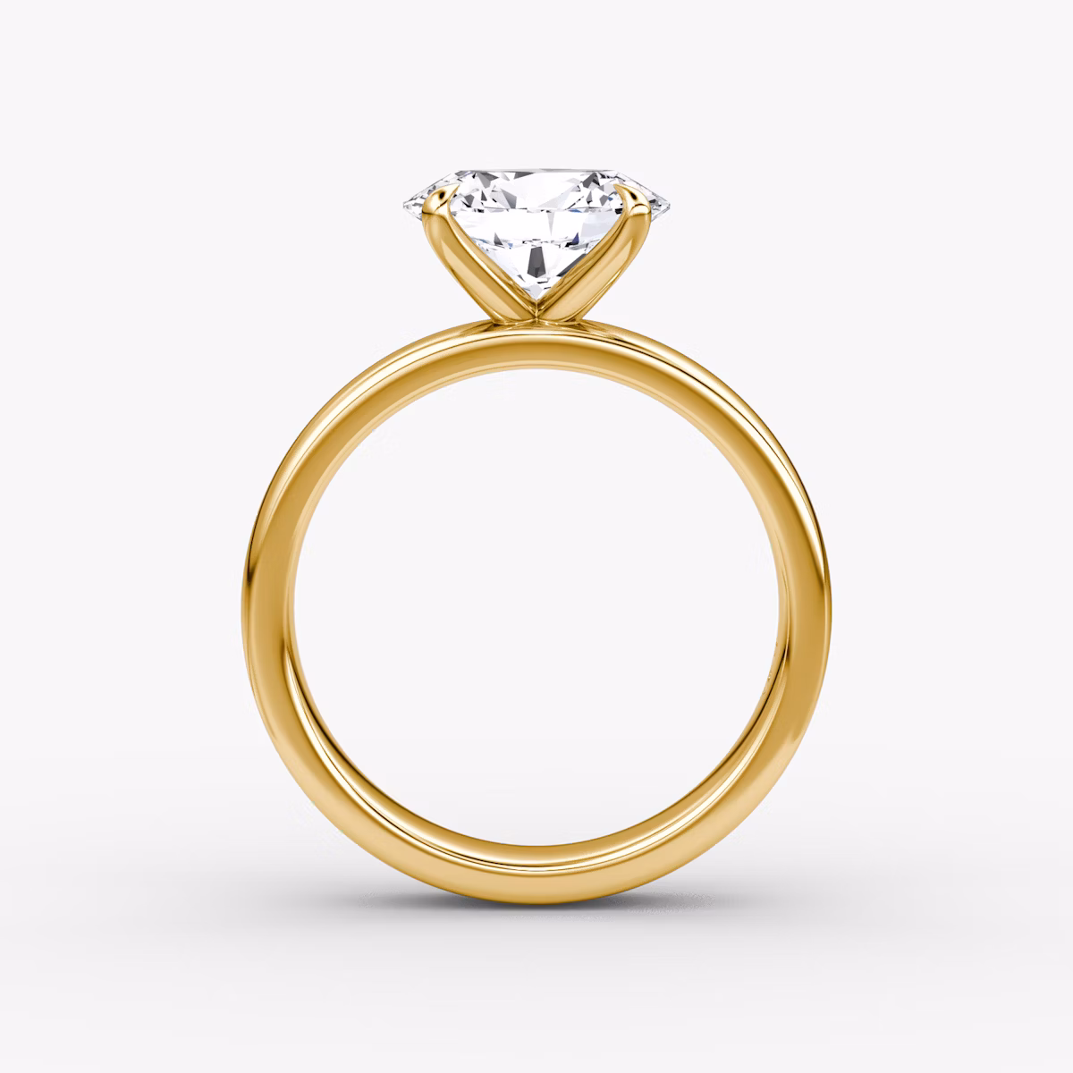 Cigar Band Solitaire | Oval | 18k | Yellow Gold | bandWidth: 4mm | diamondOrientation: horizontal | caratWeight: other