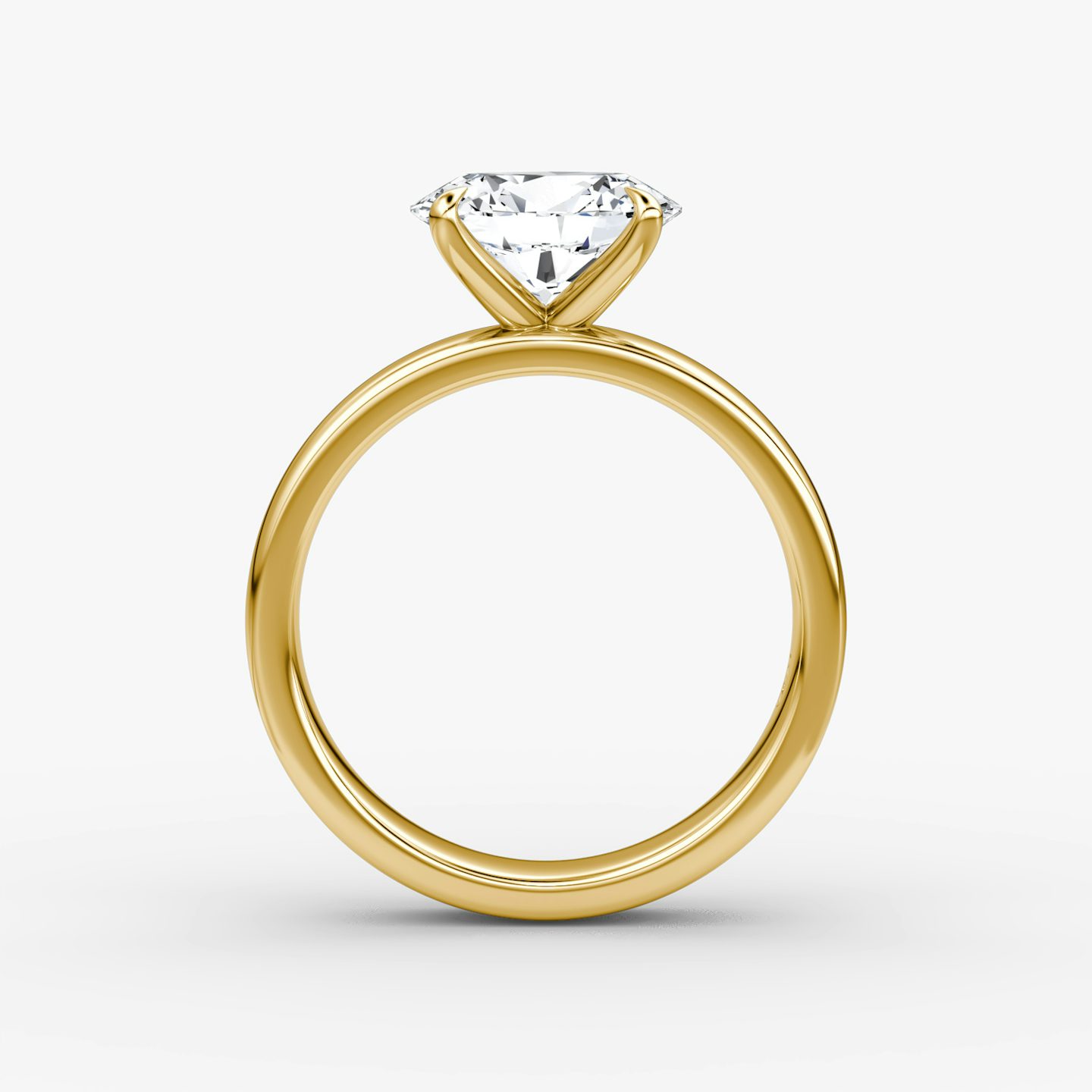 Cigar Band Solitaire | Oval | 18k | Yellow Gold | bandWidth: 4mm | diamondOrientation: horizontal | caratWeight: other