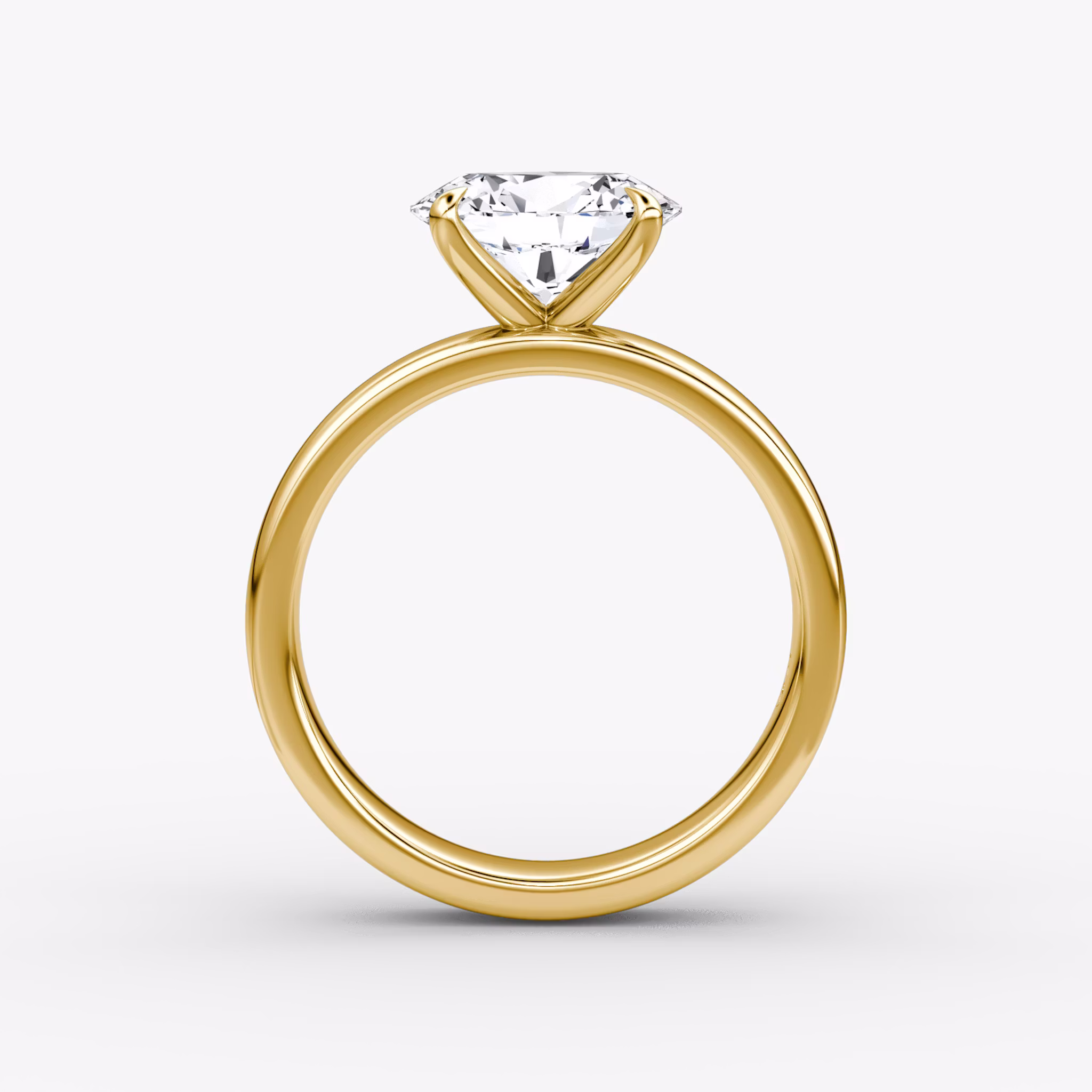 Cigar Band Solitaire | Oval | 18k | Yellow Gold | bandWidth: 4mm | diamondOrientation: horizontal | caratWeight: other