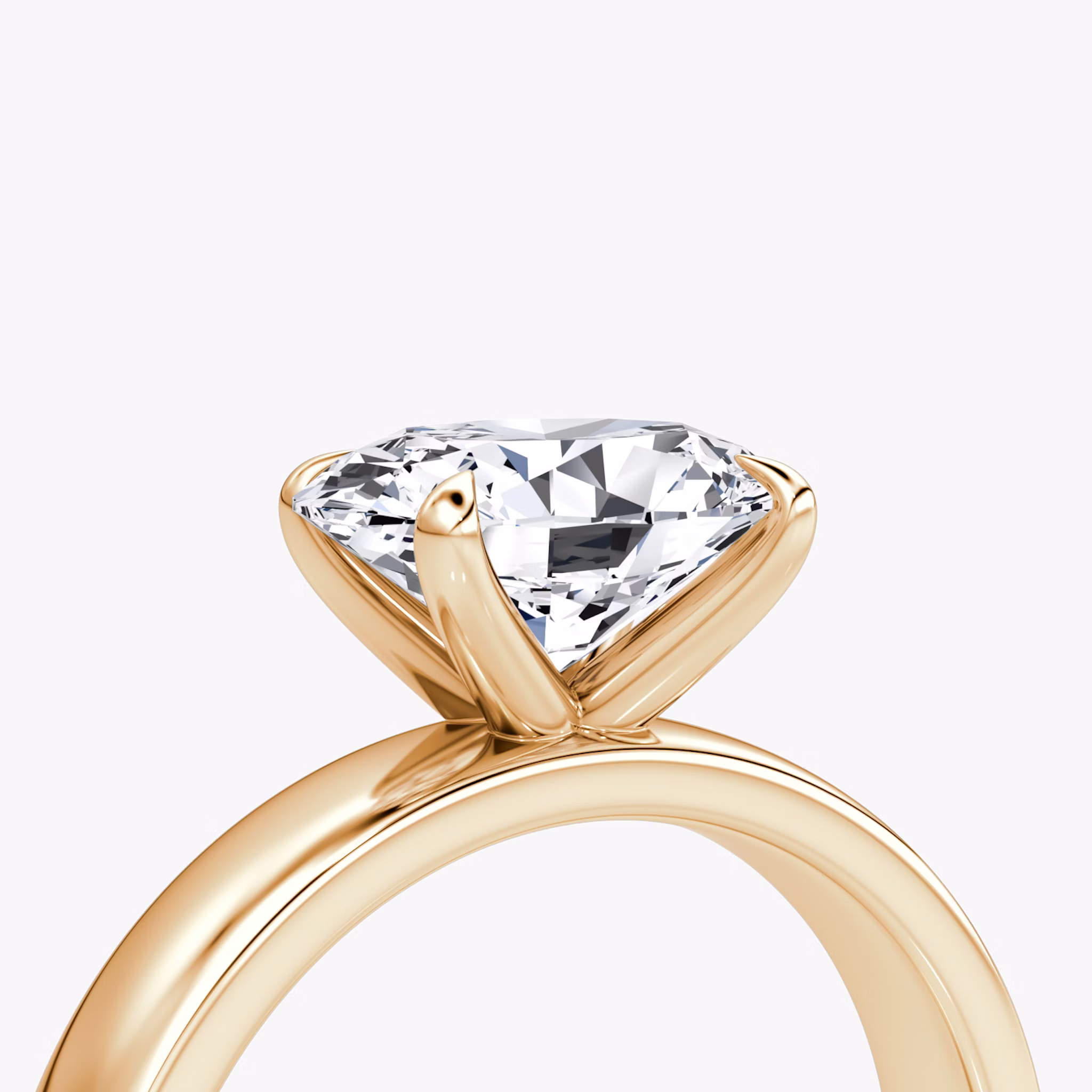 Cigar Band Solitaire | Oval | 14k | Rose Gold | bandWidth: 4mm | diamondOrientation: horizontal | caratWeight: other