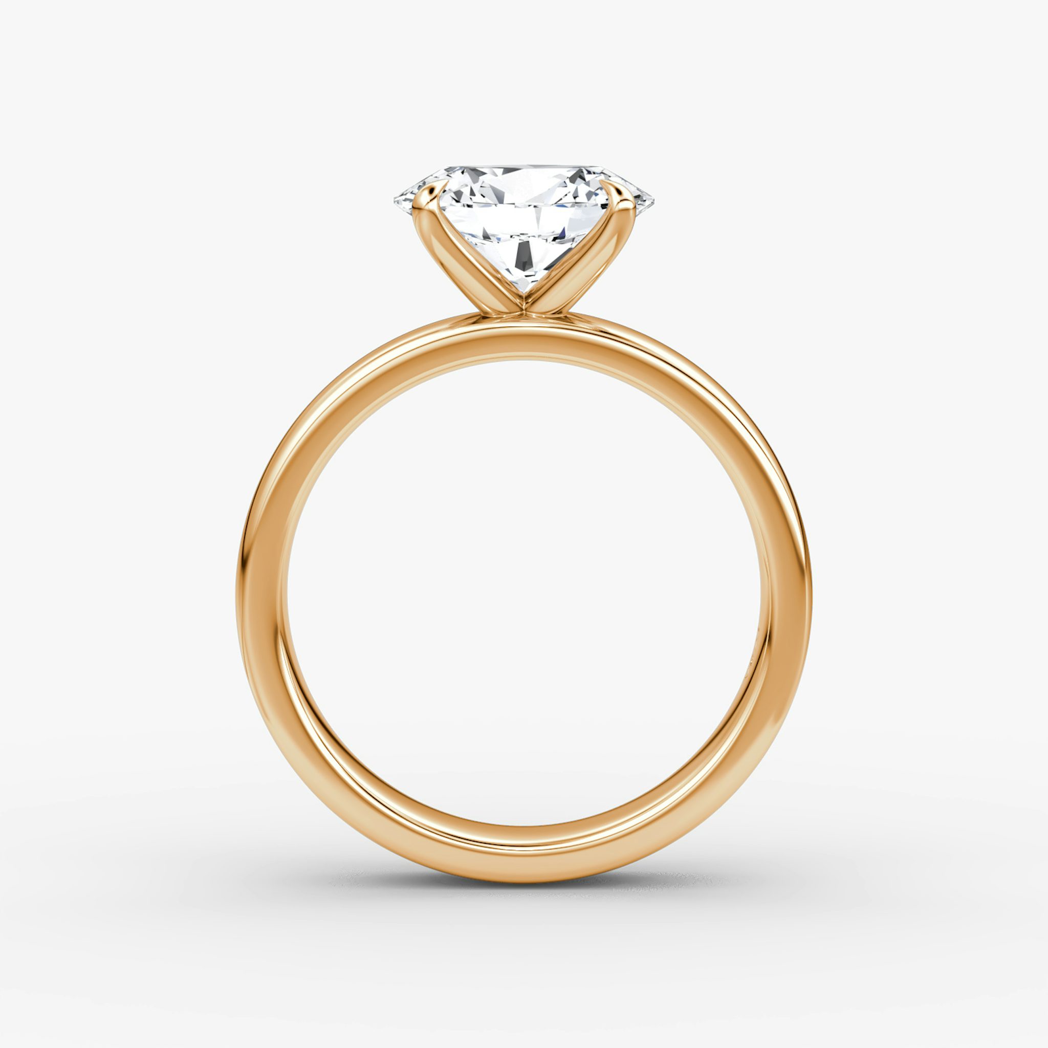 Cigar Band Solitaire | Oval | 14k | Rose Gold | bandWidth: 4mm | diamondOrientation: horizontal | caratWeight: other