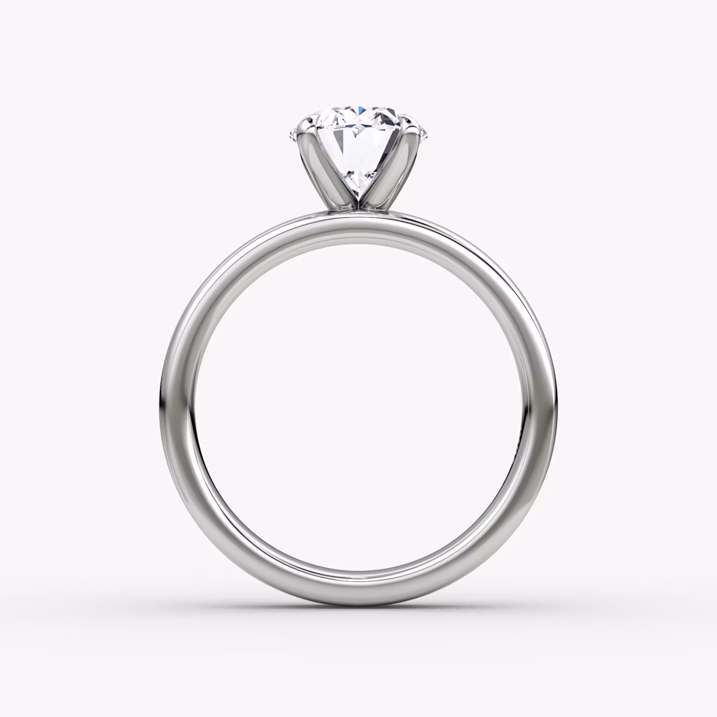 Cigar Band Solitaire | Oval | 18k | White Gold | bandWidth: 4mm | diamondOrientation: vertical | caratWeight: other