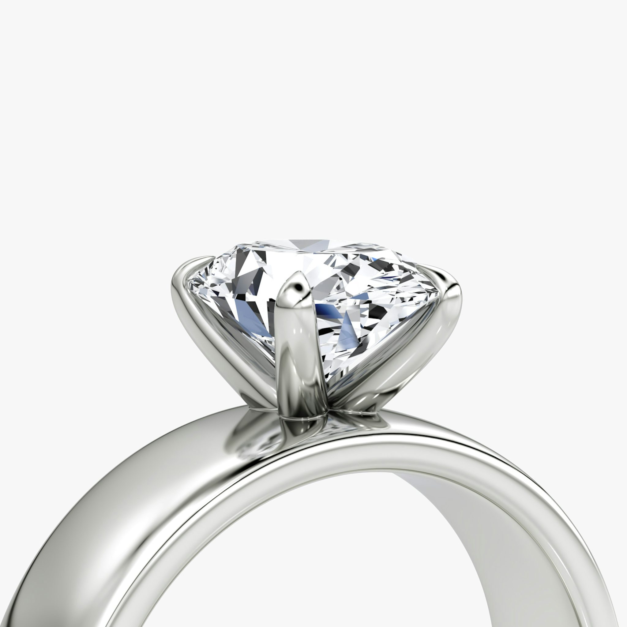 Cigar Band Solitaire | Oval | Platinum | bandWidth: 6mm | diamondOrientation: vertical | caratWeight: other