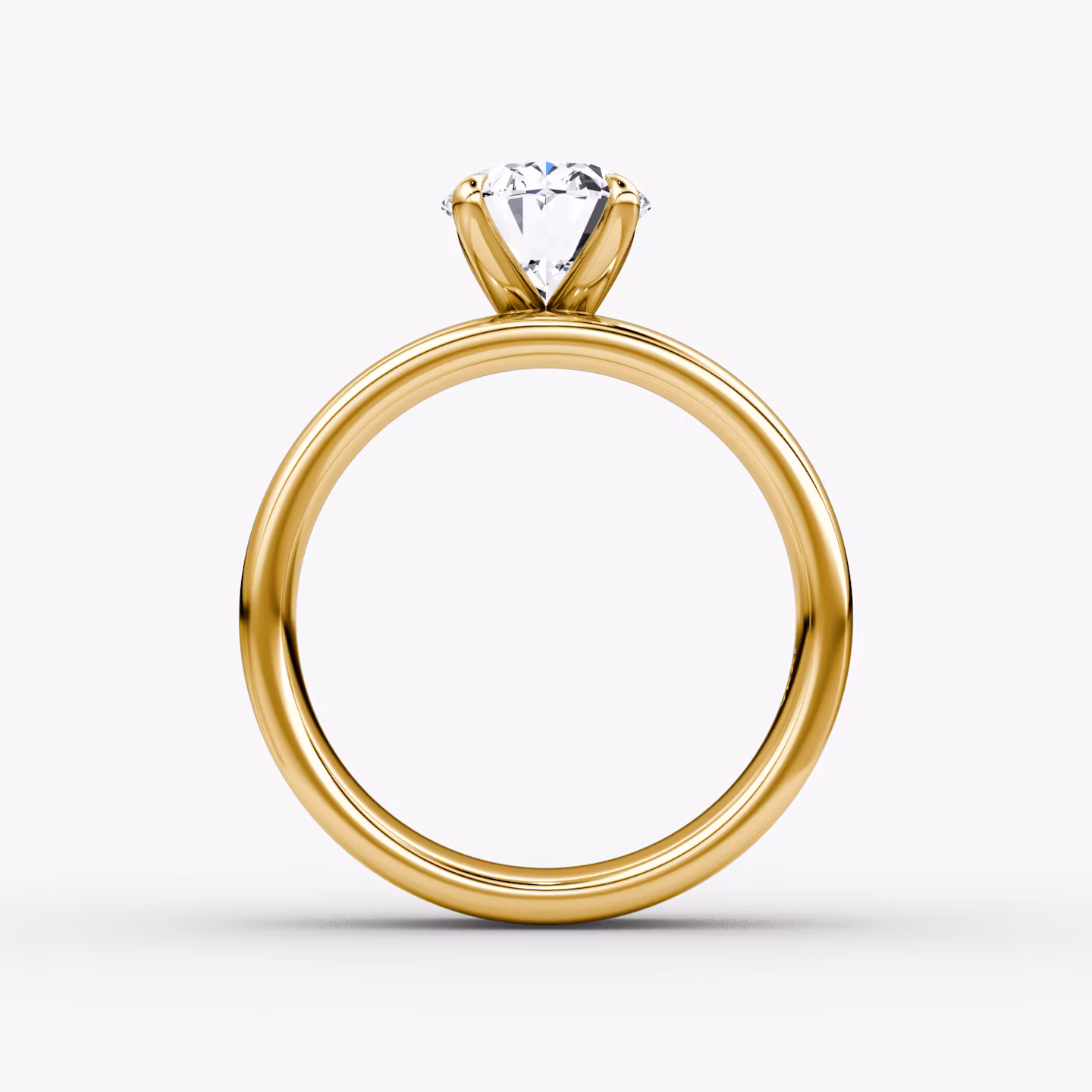 Cigar Band Solitaire | Oval | 18k | Yellow Gold | bandWidth: 6mm | diamondOrientation: vertical | caratWeight: other