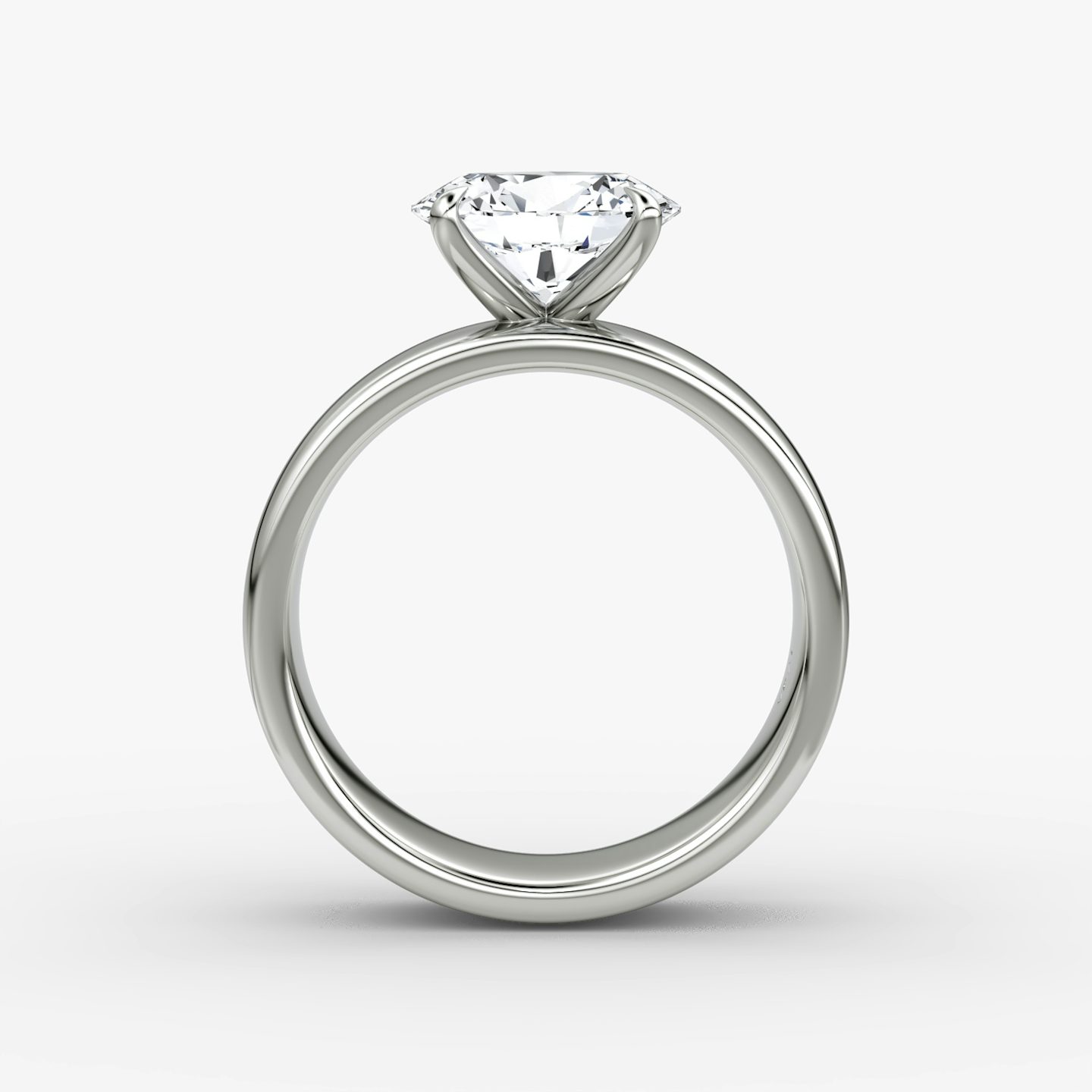 Cigar Band Solitaire | Oval | 18k | White Gold | bandWidth: 6mm | diamondOrientation: horizontal | caratWeight: other