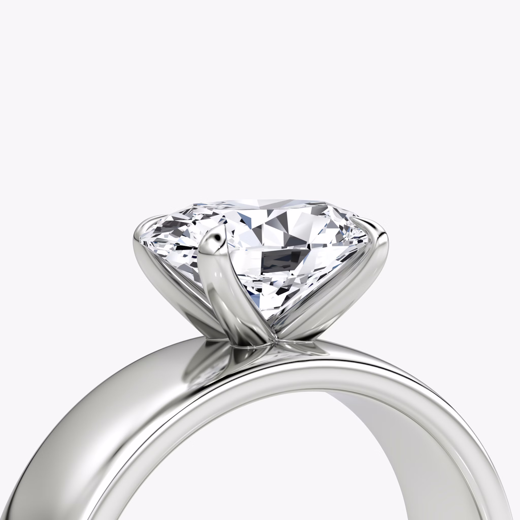 Cigar Band Solitaire | Oval | Platinum | bandWidth: 6mm | diamondOrientation: horizontal | caratWeight: other