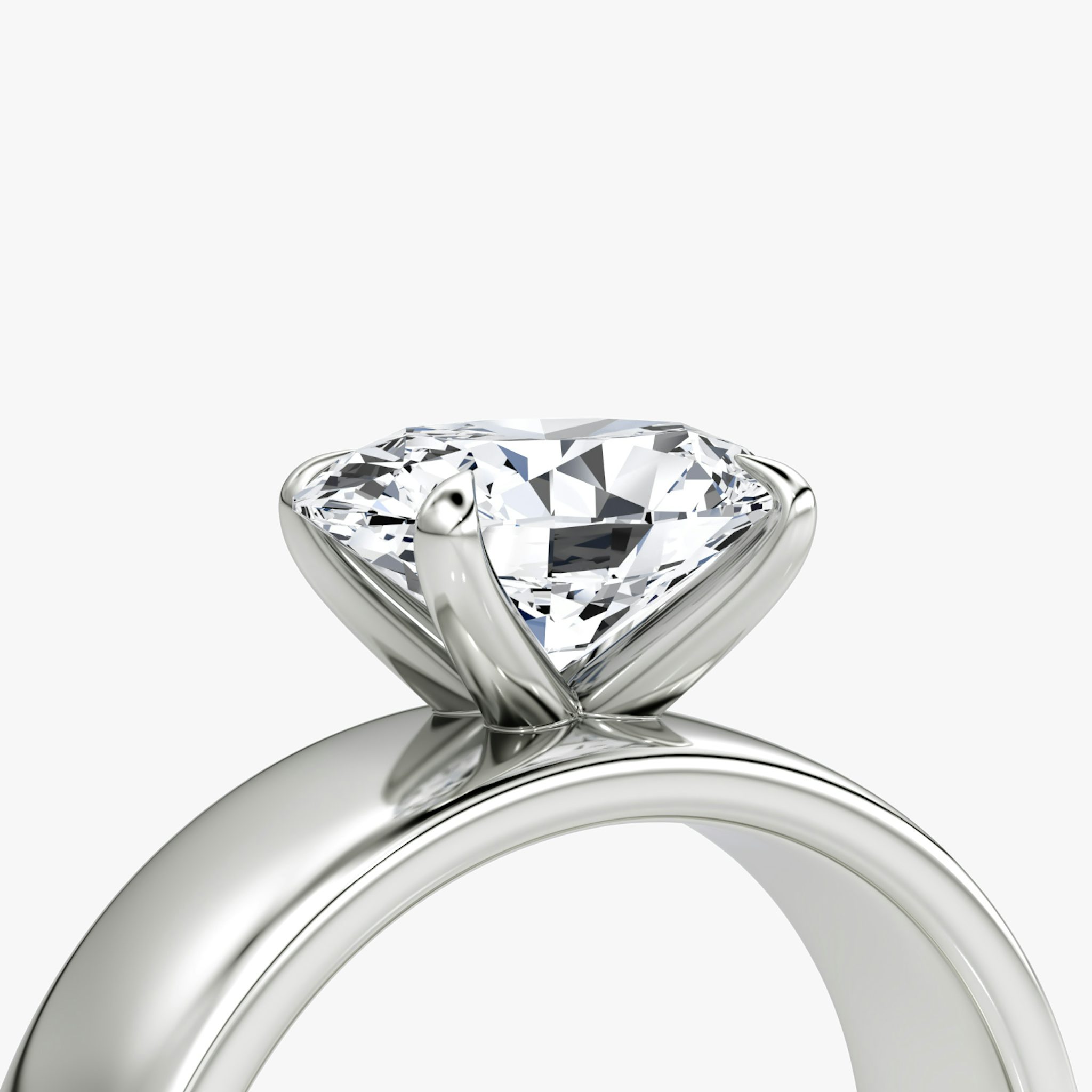 Cigar Band Solitaire | Oval | Platinum | bandWidth: 6mm | diamondOrientation: horizontal | caratWeight: other