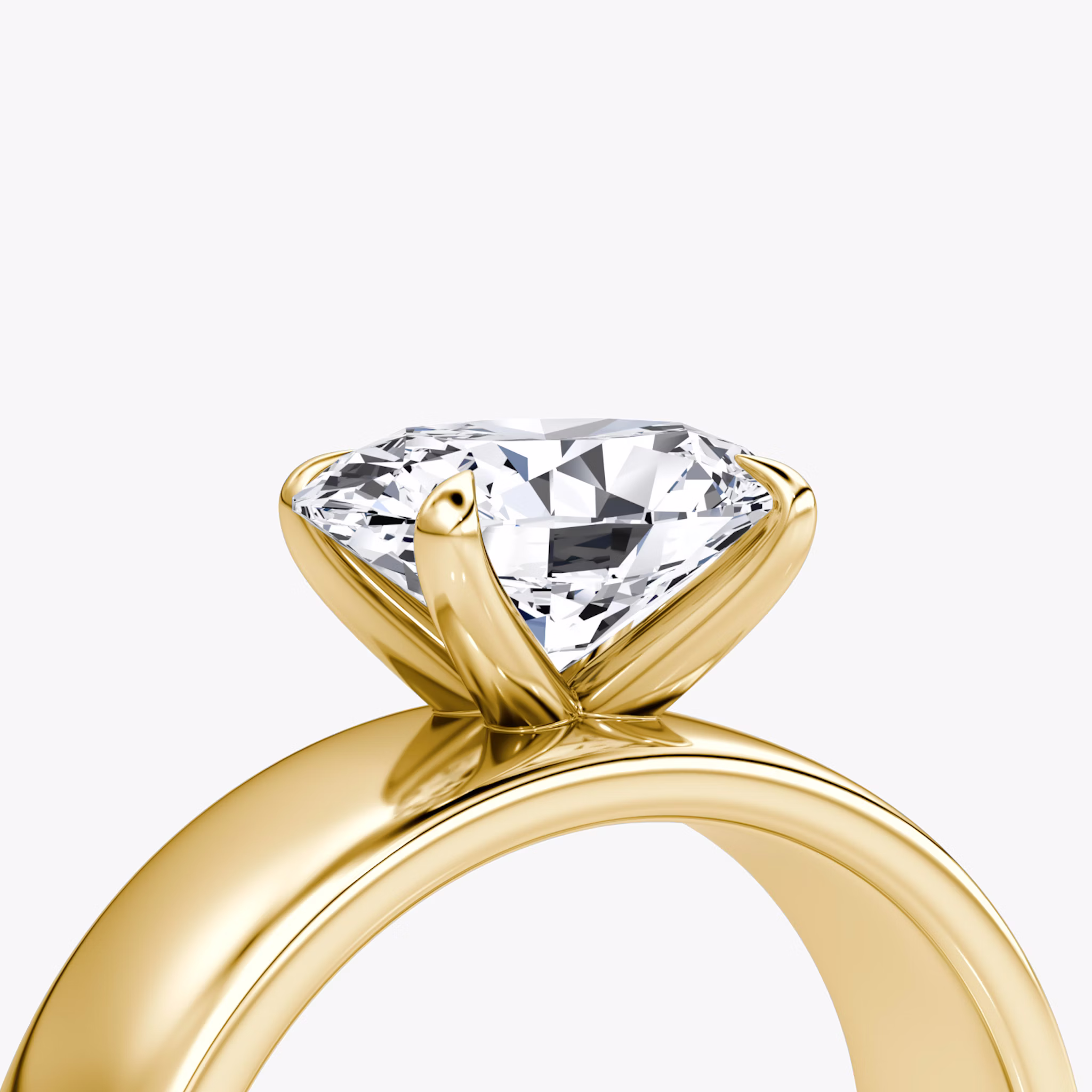 Cigar Band Solitaire | Oval | 18k | Yellow Gold | bandWidth: 6mm | diamondOrientation: horizontal | caratWeight: other