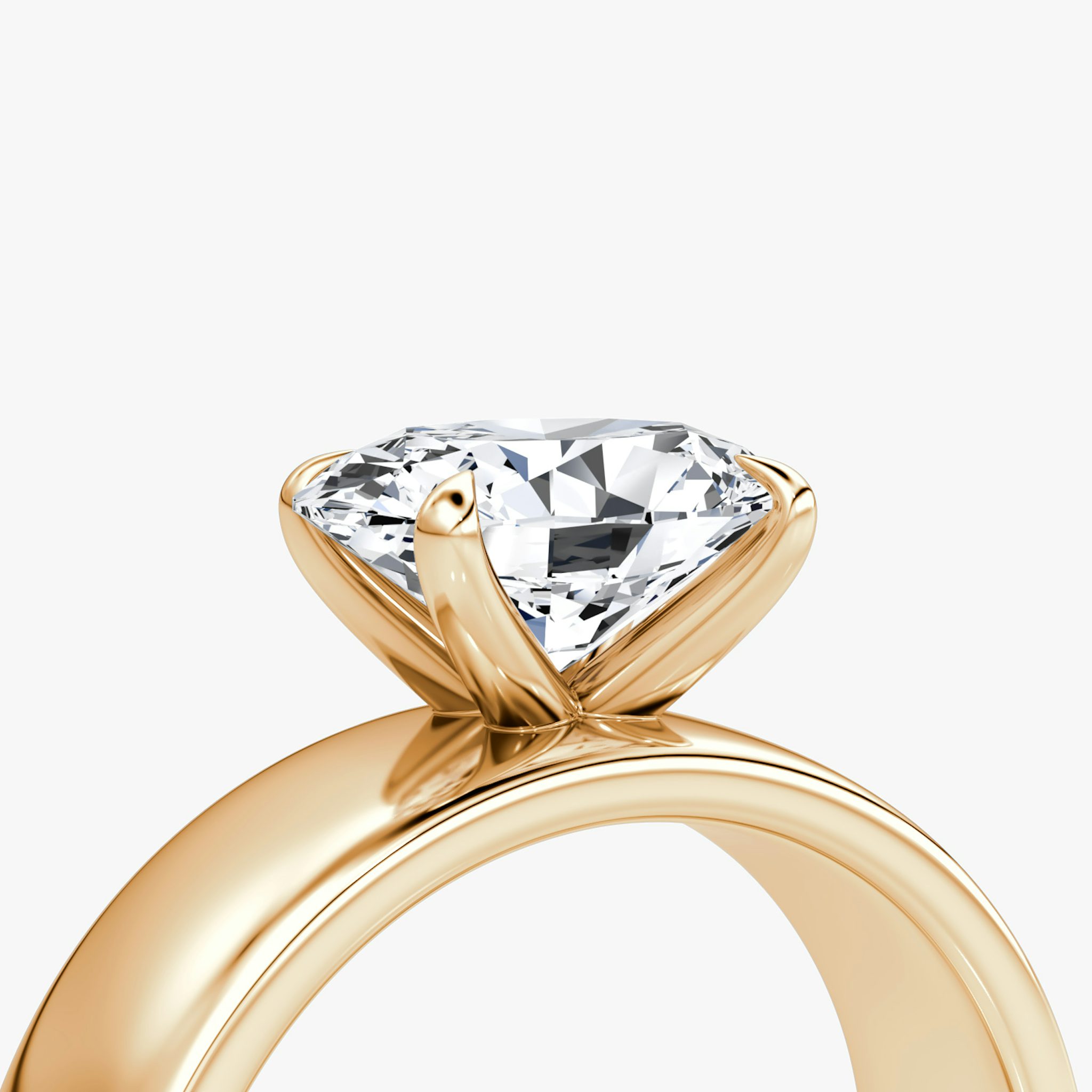 Cigar Band Solitaire | Oval | 14k | Rose Gold | bandWidth: 6mm | diamondOrientation: horizontal | caratWeight: other