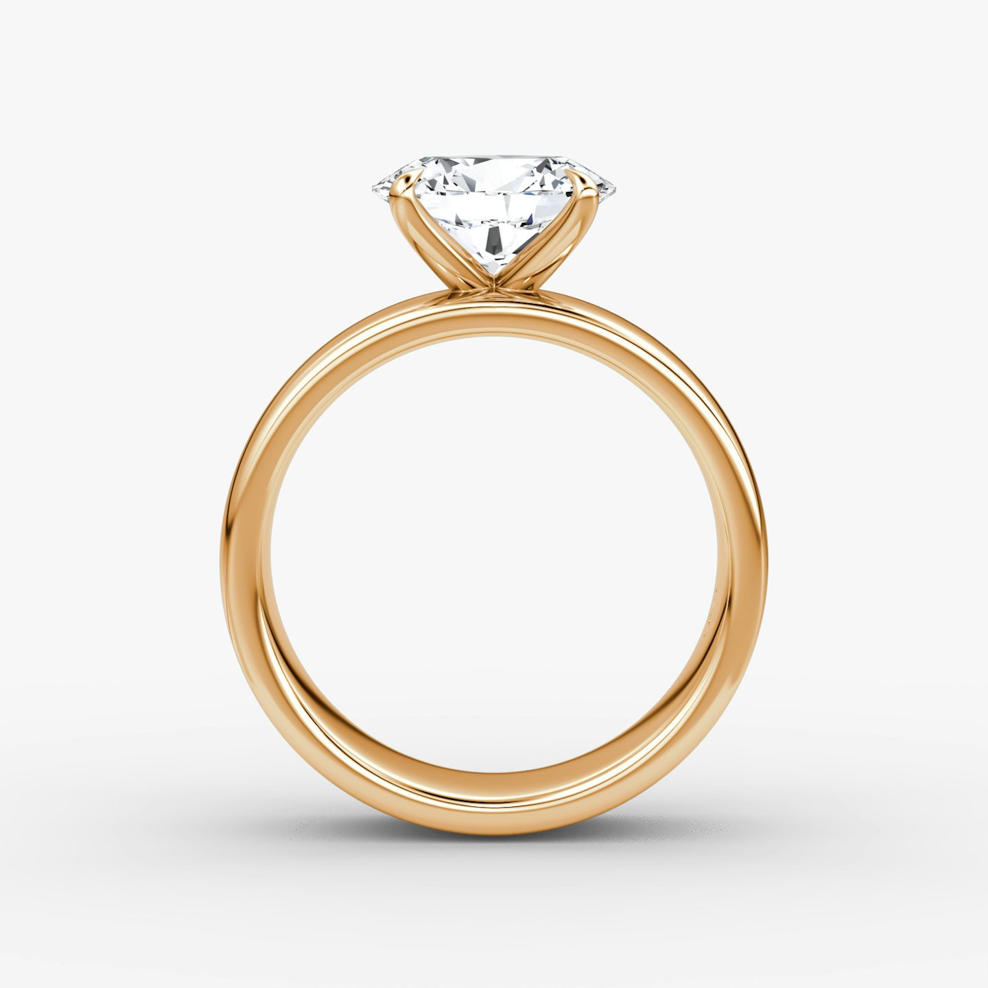 Cigar Band Solitaire | Oval | 14k | Rose Gold | bandWidth: 6mm | diamondOrientation: horizontal | caratWeight: other