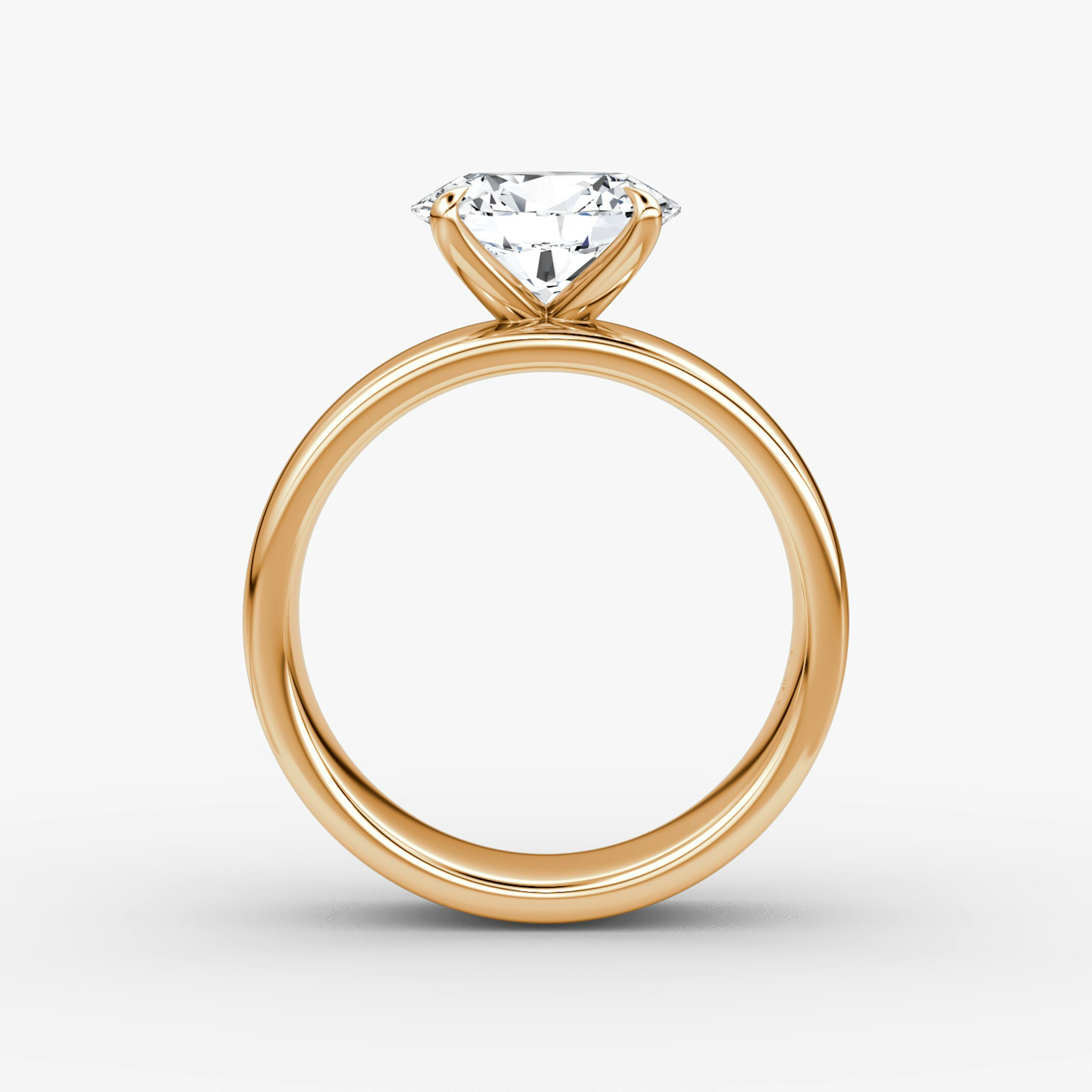 Cigar Band Solitaire | Oval | 14k | Rose Gold | bandWidth: 6mm | diamondOrientation: horizontal | caratWeight: other